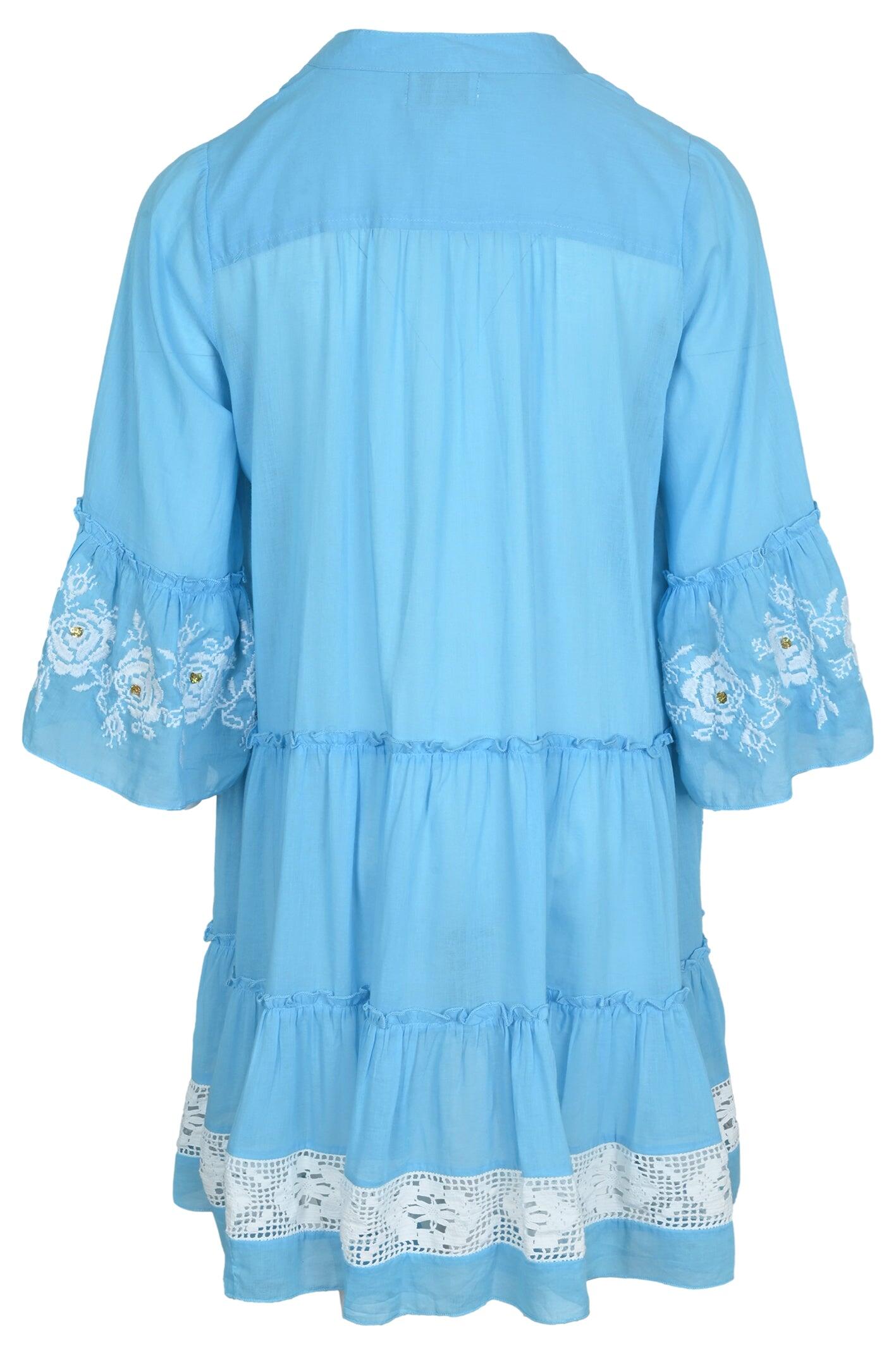 Cecilia Short Dress Blue - ONE SIZE - Dress
