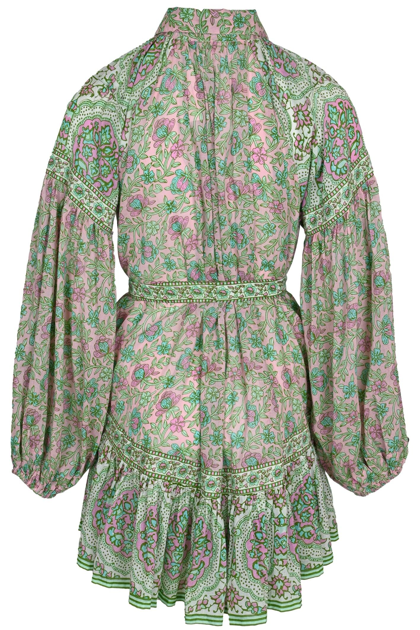 Dress Carolina Pink Green - ONE SIZE - Dress