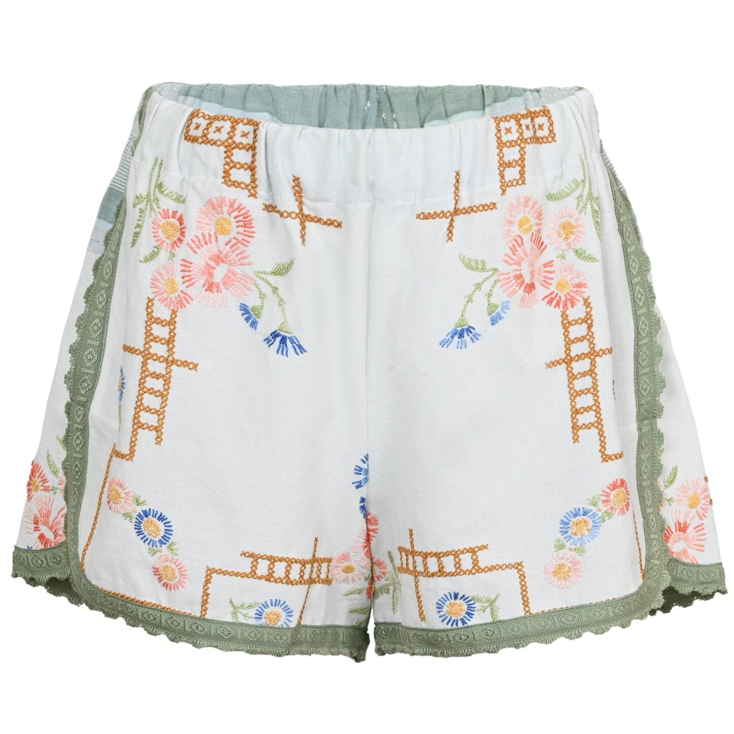 Orsina Cotton Shorts Multi Square Print Thread L - Shorts