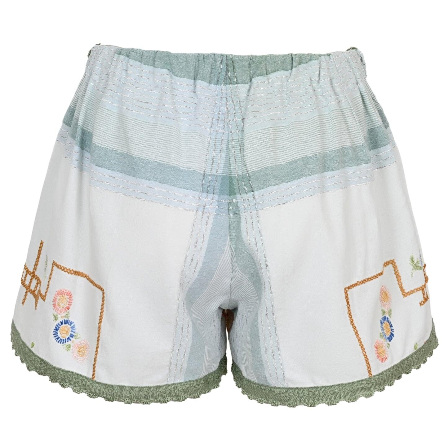 Orsina Cotton Shorts Multi Square Print Thread L - Shorts