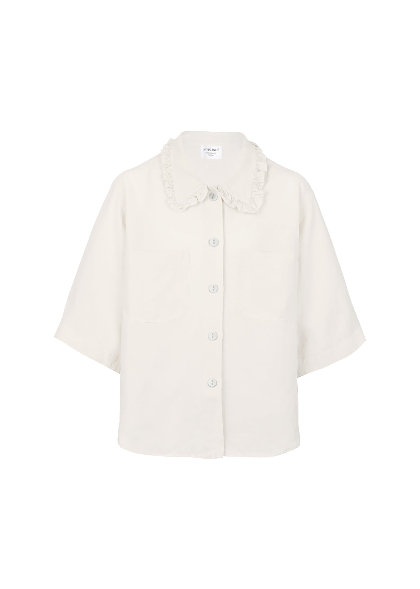 Kids Linen Shorts Set Seashell Off White - Set