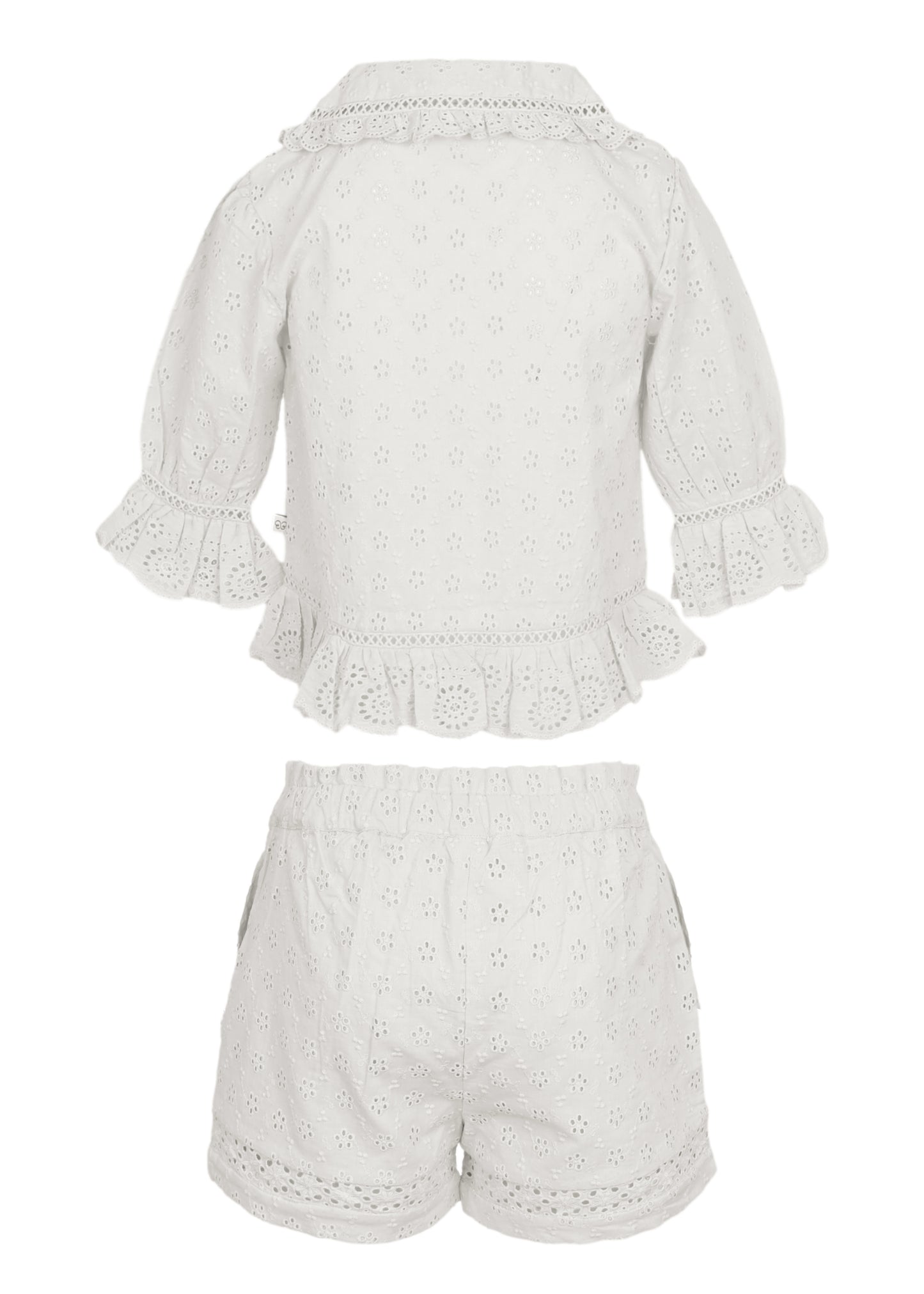 Iris Blouse and Shorts Set Ivory