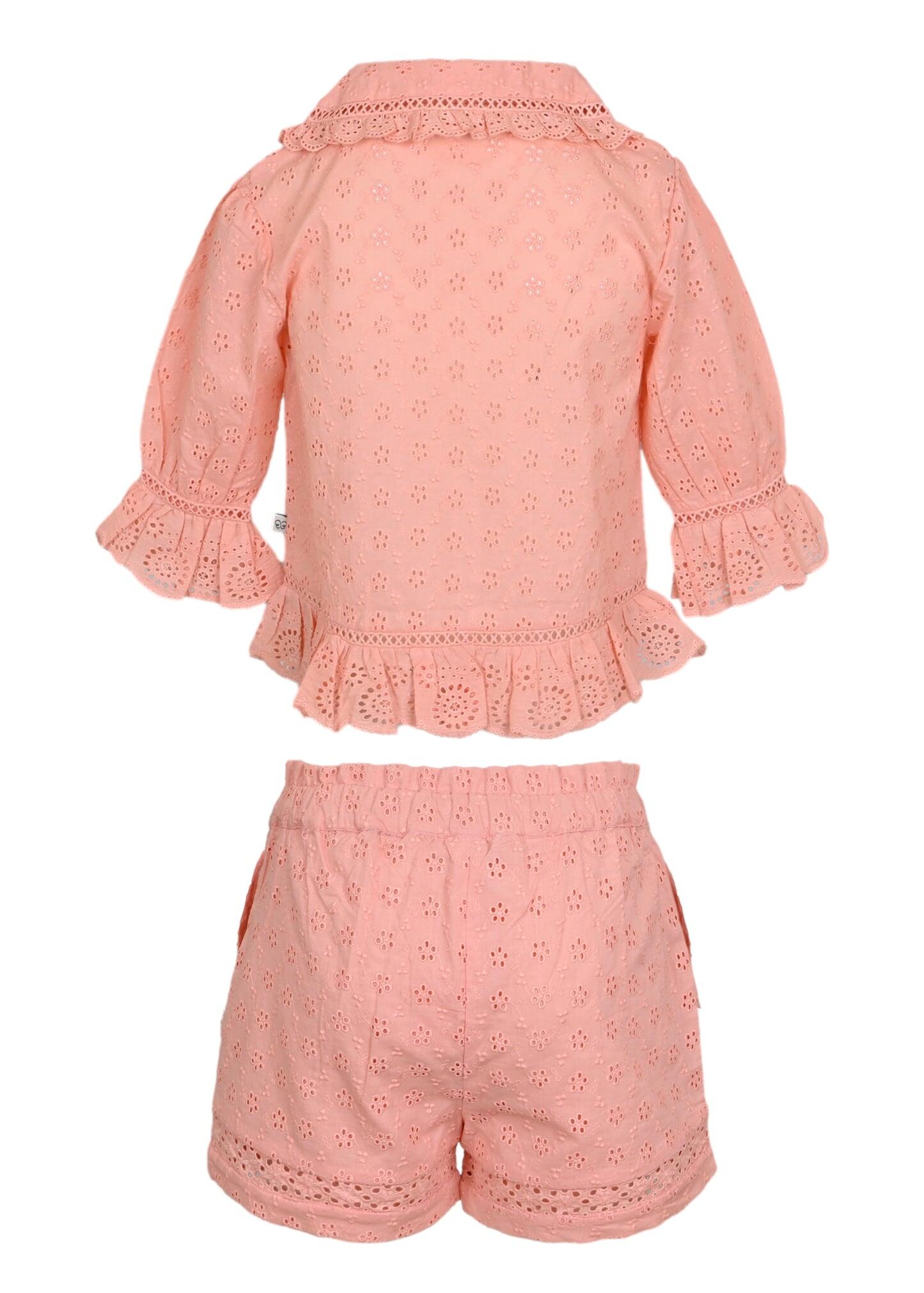 Iris Blouse and Shorts Set Strawberry