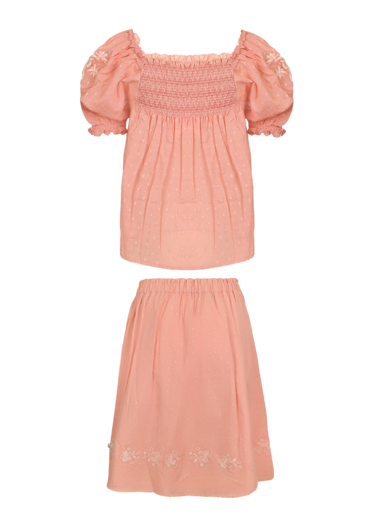 Judith Blouse and Skirt Set Strawberry