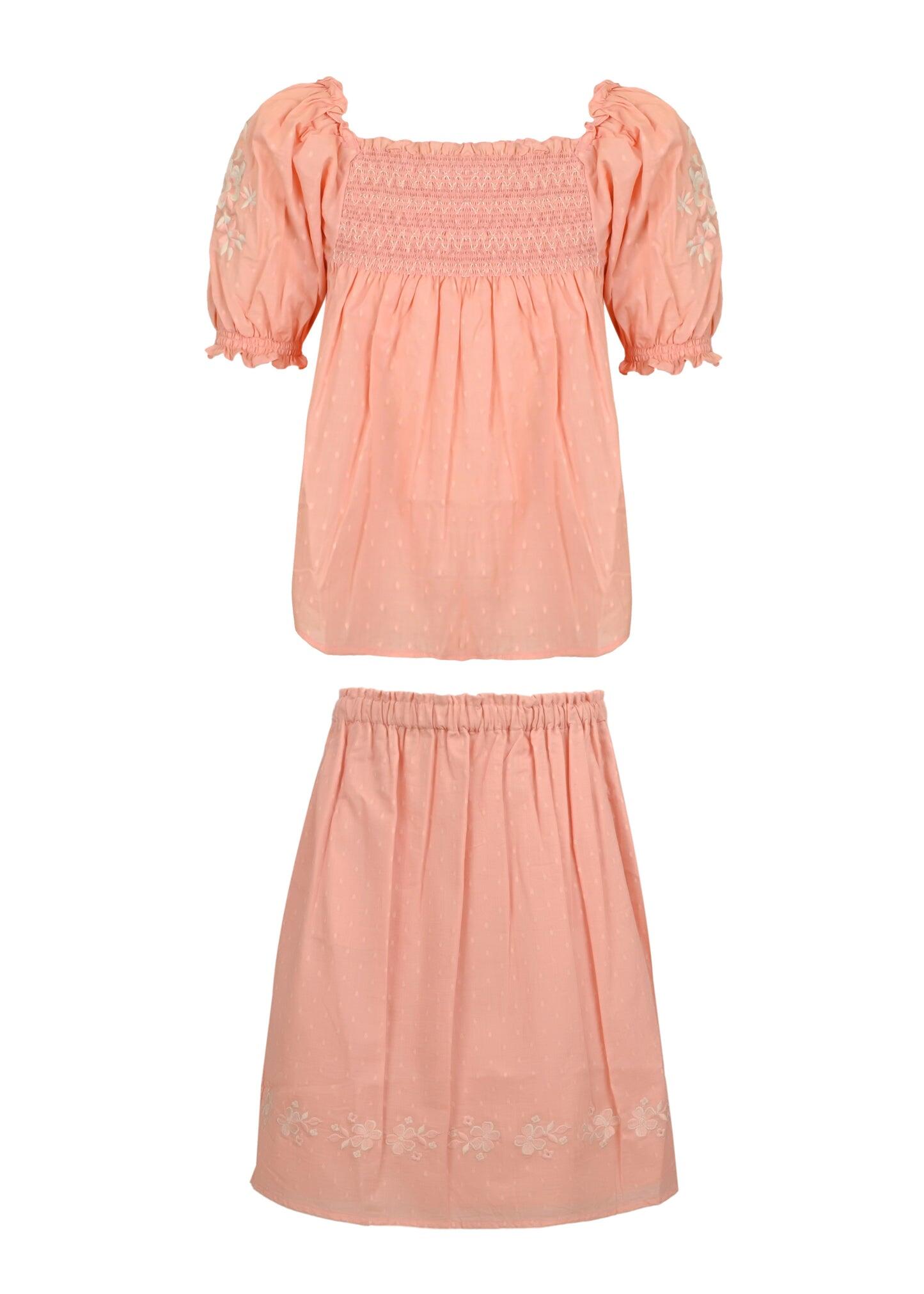 Judith Blouse and Skirt Set Strawberry
