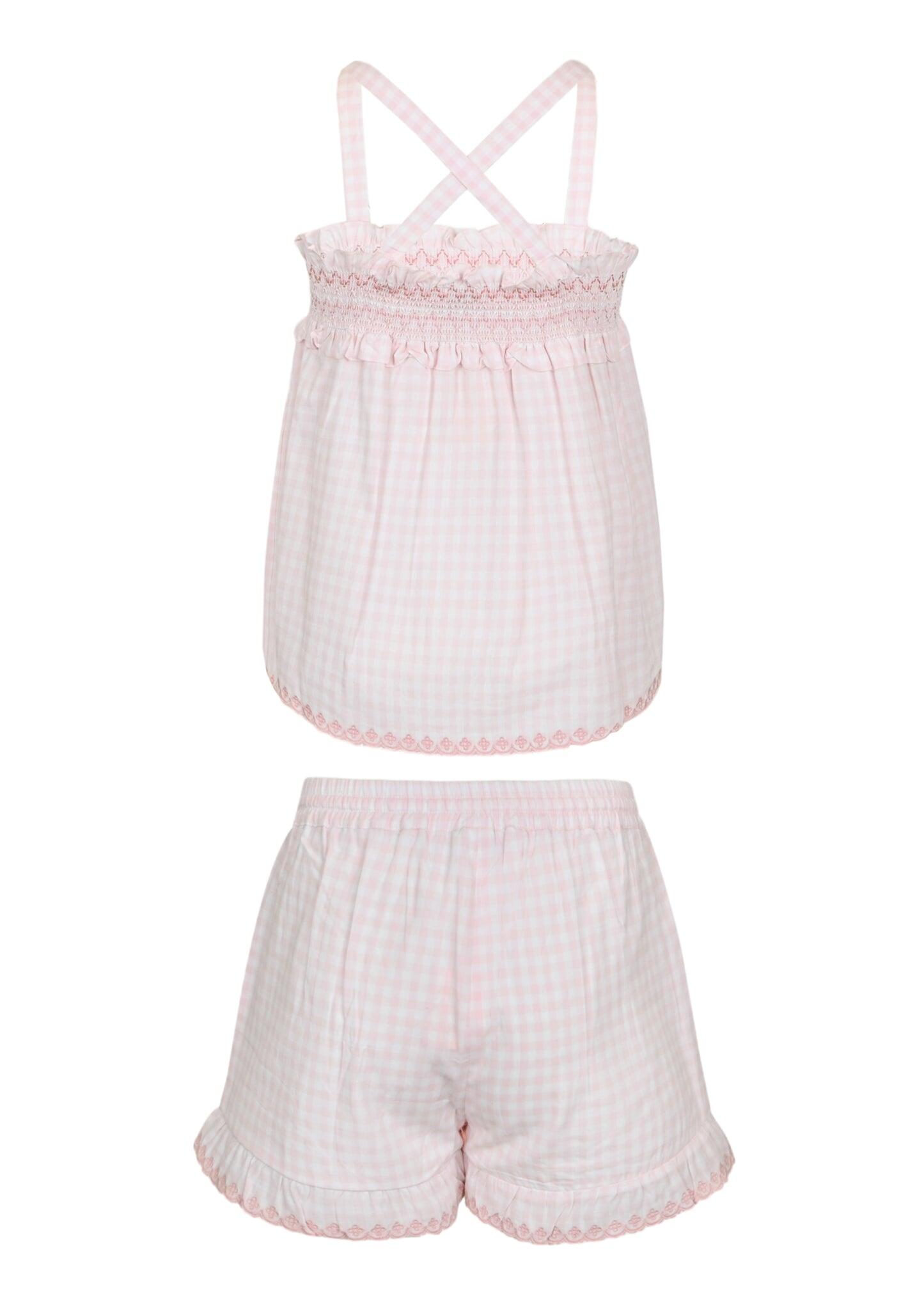 Olivia Blouse and Shorts Set Soft Pink