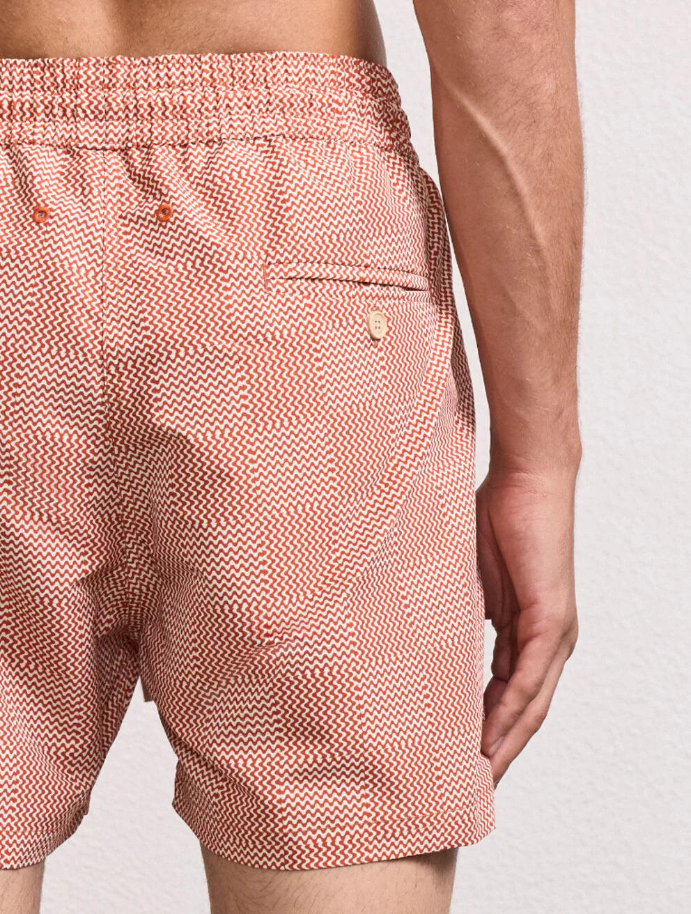 Rio Copa Check Print Swimshorts Burnt Orange - Swim Shorts
