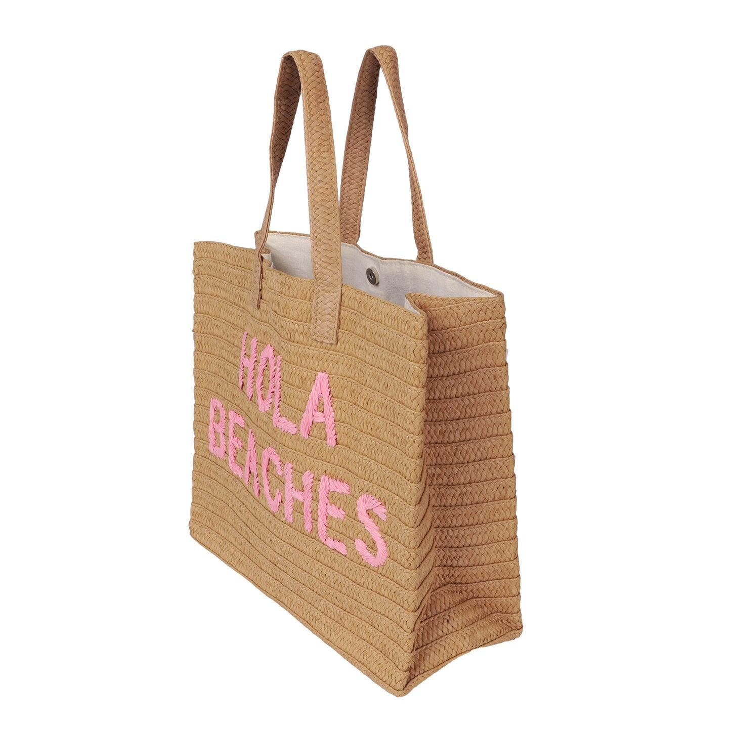 Hola Beaches Tote Bag Sand Coral - ONE SIZE - Bag