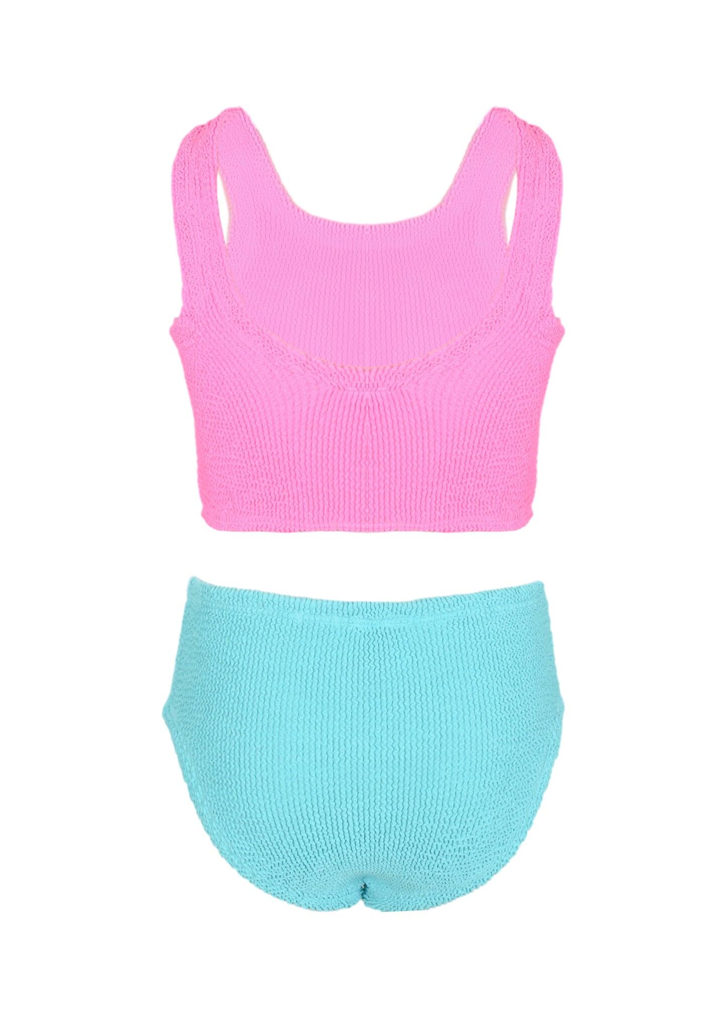 Kids Duo Lyra Bikini Bubblegum/Aqua - ONE SIZE - Bikini