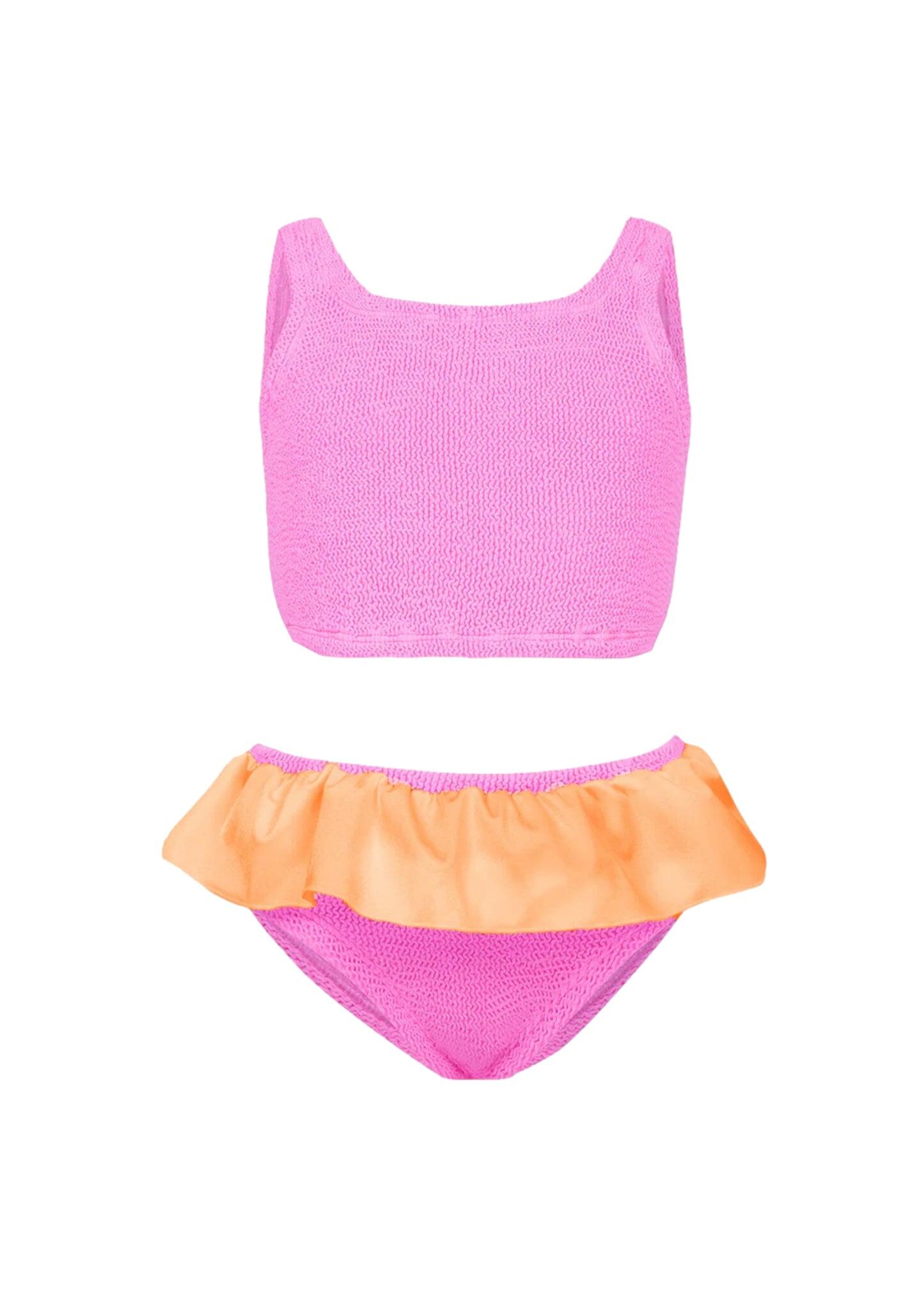 Kids Duo Olive Bikini Bubblegum/Orange - ONE SIZE - Bikini