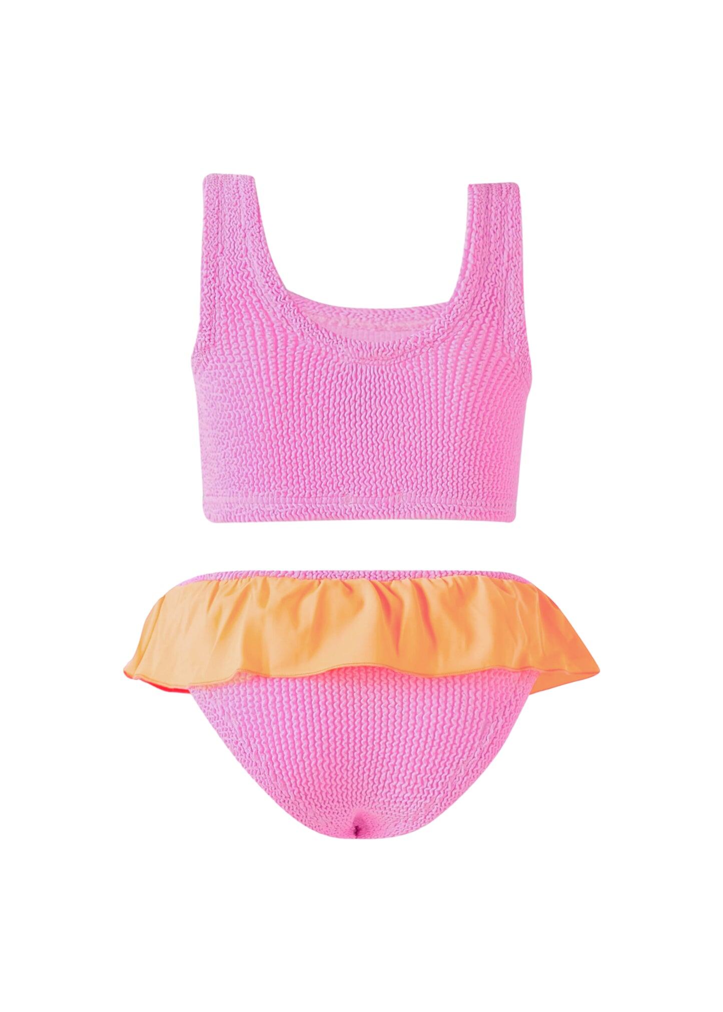 Kids Duo Olive Bikini Bubblegum/Orange - ONE SIZE - Bikini
