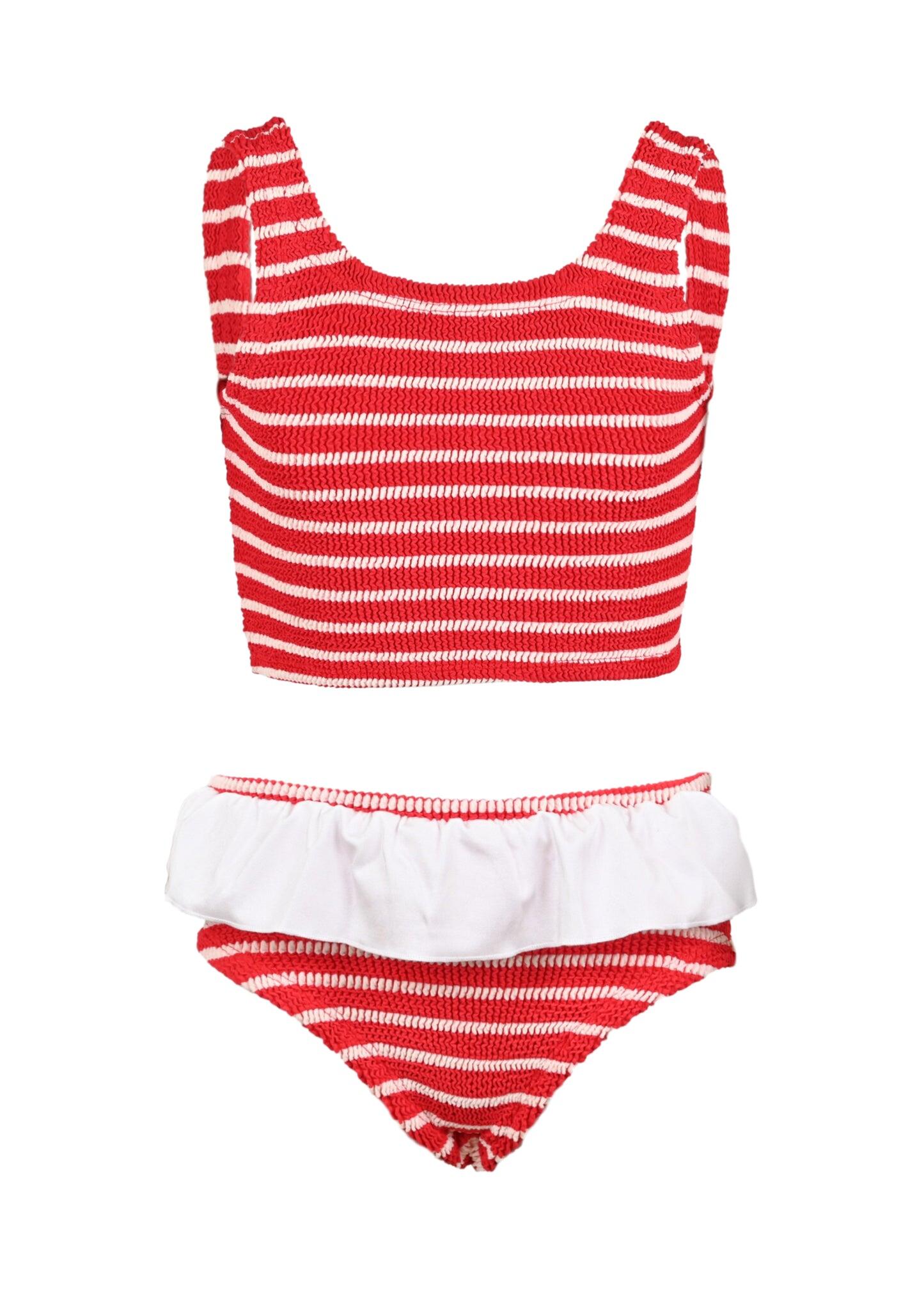 Kids Olive Bikini Red/White - ONE SIZE - Bikini