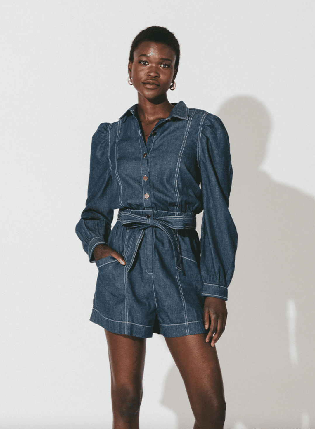 Quincy Romper Chambray