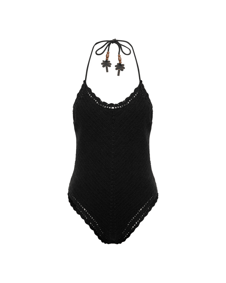 The Crochet Halter One Piece Palm Beach