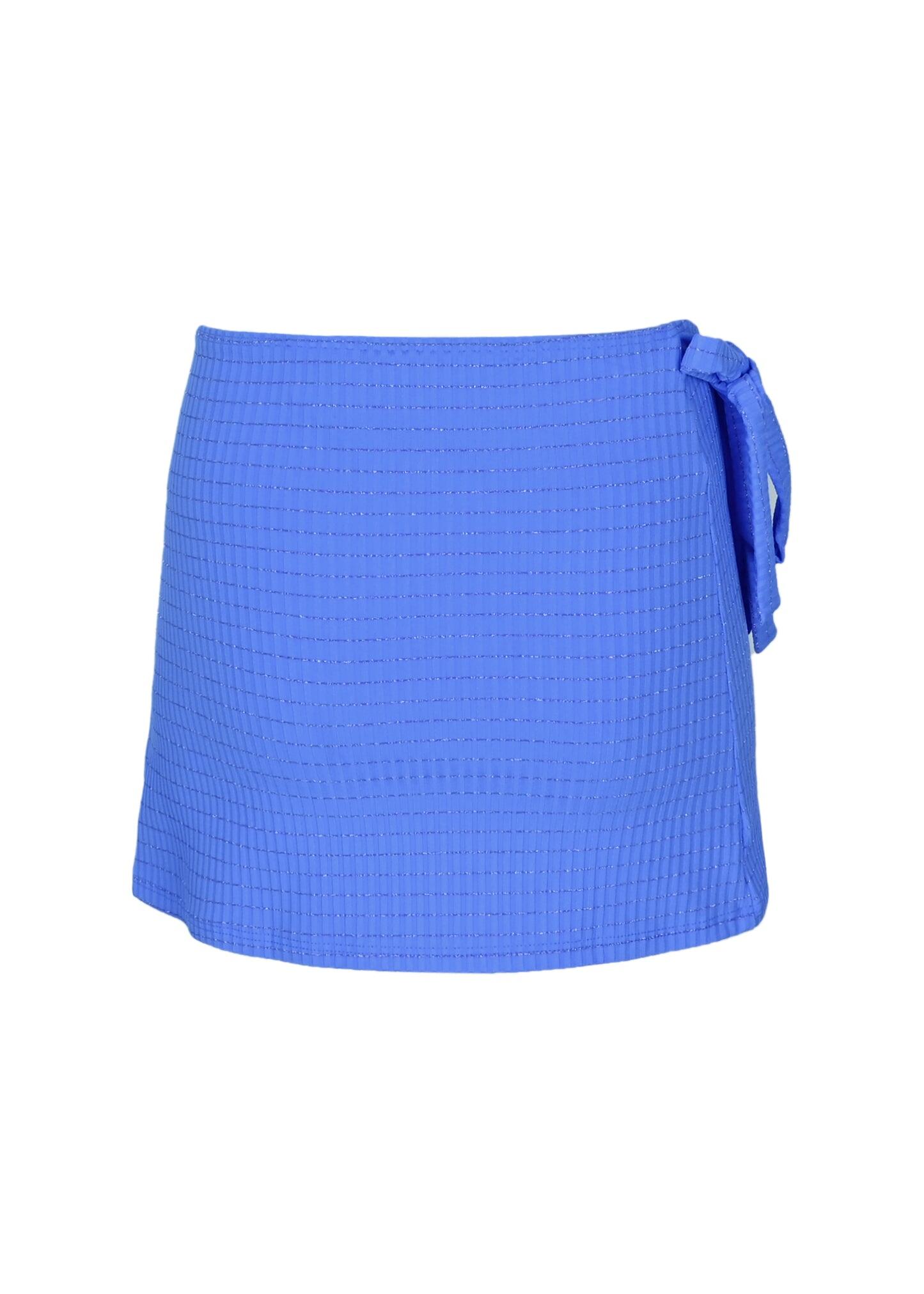 Skirt With Lurex For Girls Blue