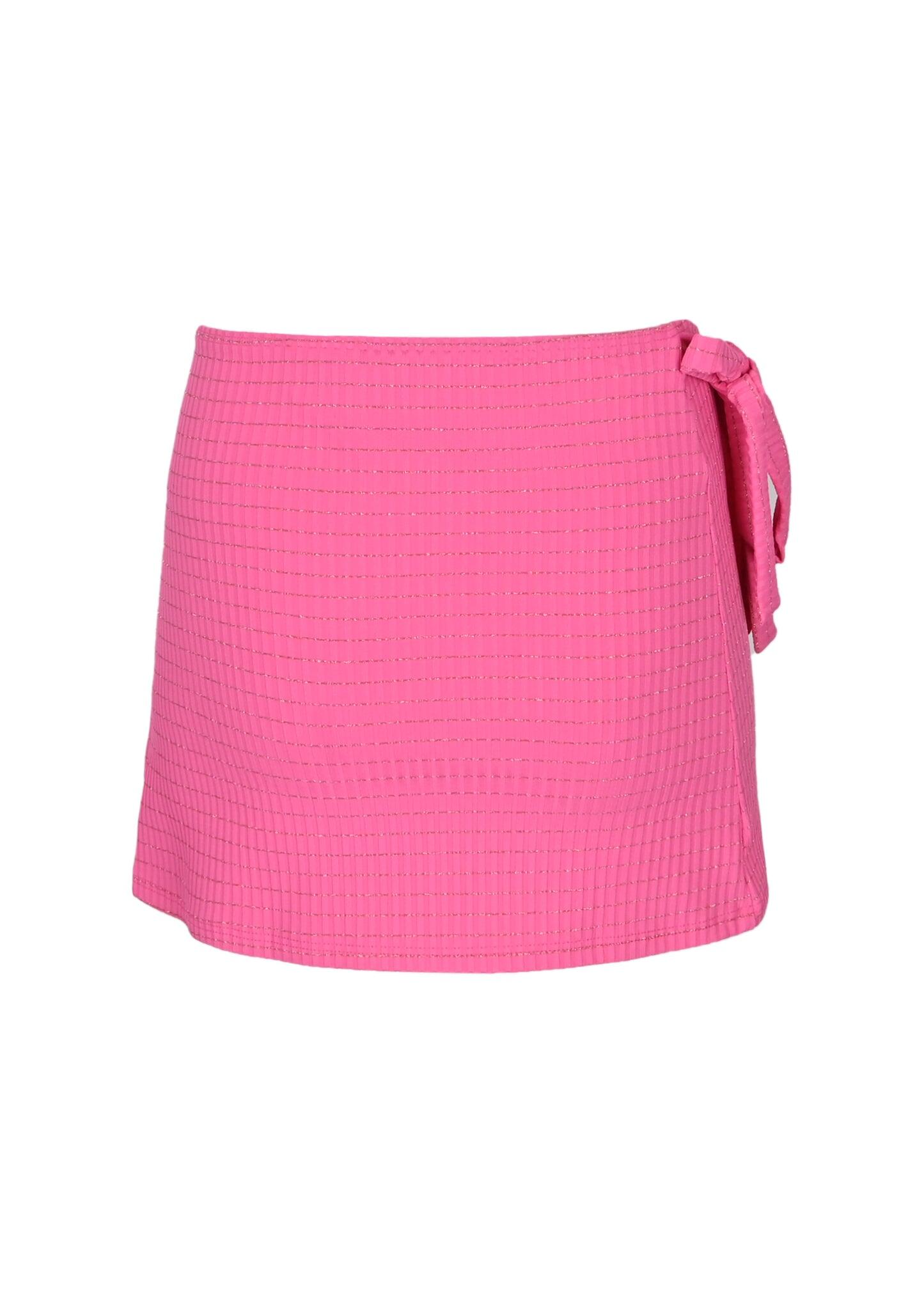 Skirt with Lurex for Girls Pink