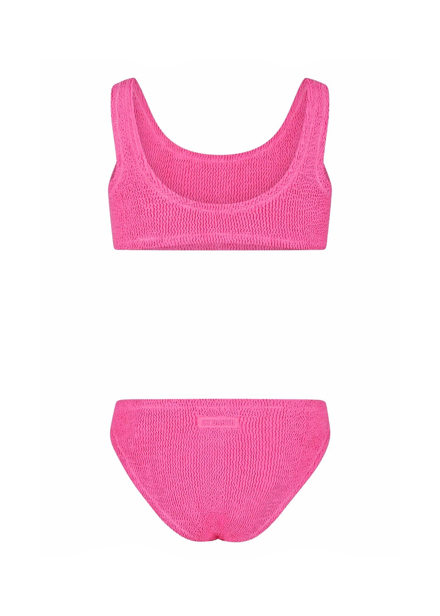 Pink crinkle classic bralette bikini Baker - Bikini