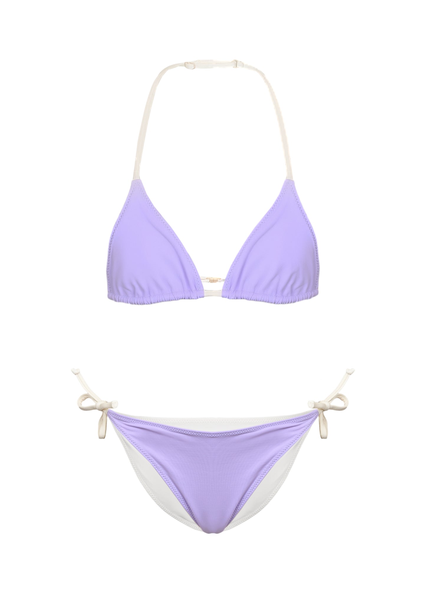 Holly Double Triangle Off White Bikini - Bikini