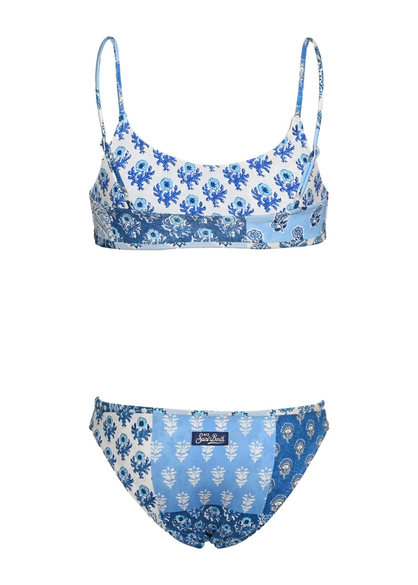 Jaiden Reversible Floral Print Bralette Bikini - Bikini