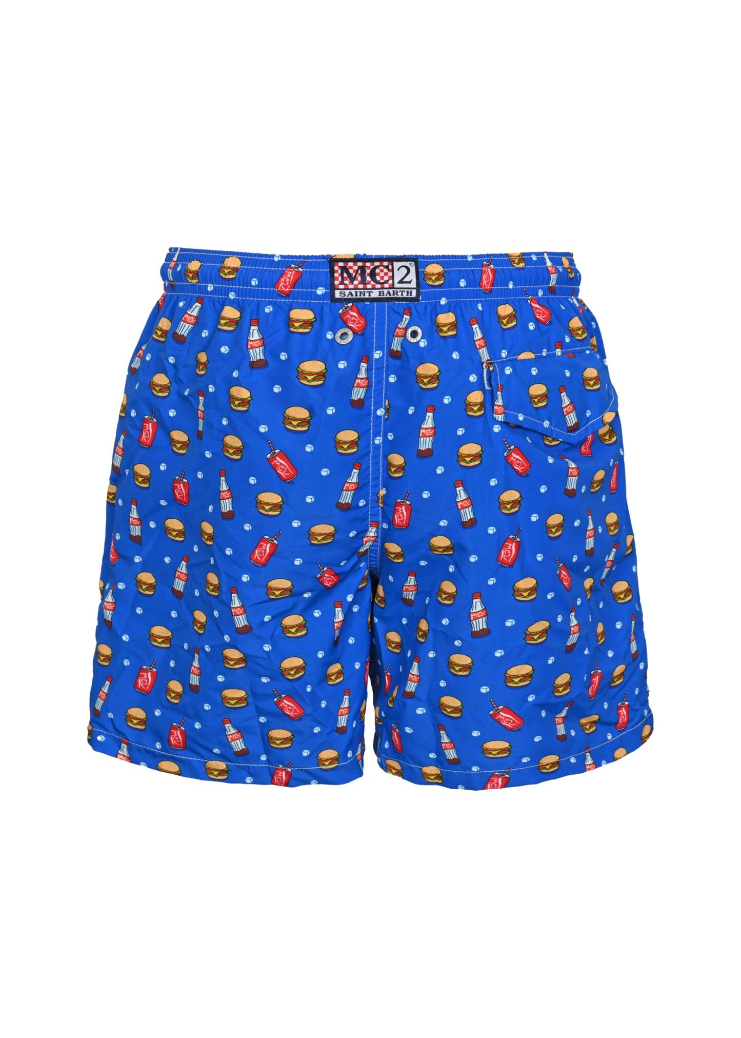 Jean Lighting Hamburger and Cola Ultralight Swim Short - Swim Shorts