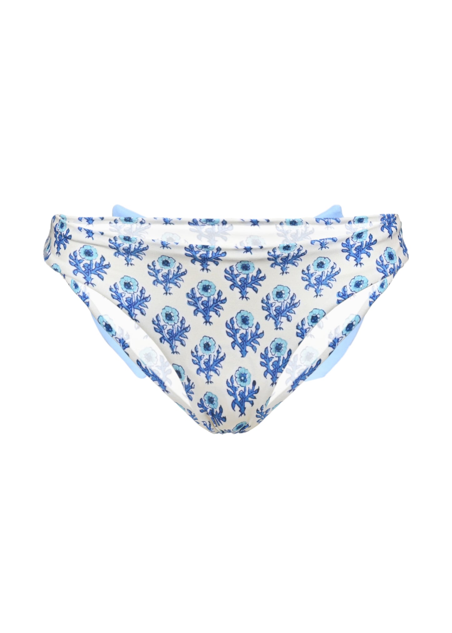 Madame Swim Briefs with Bow and Flower Print - Bikini Bottom