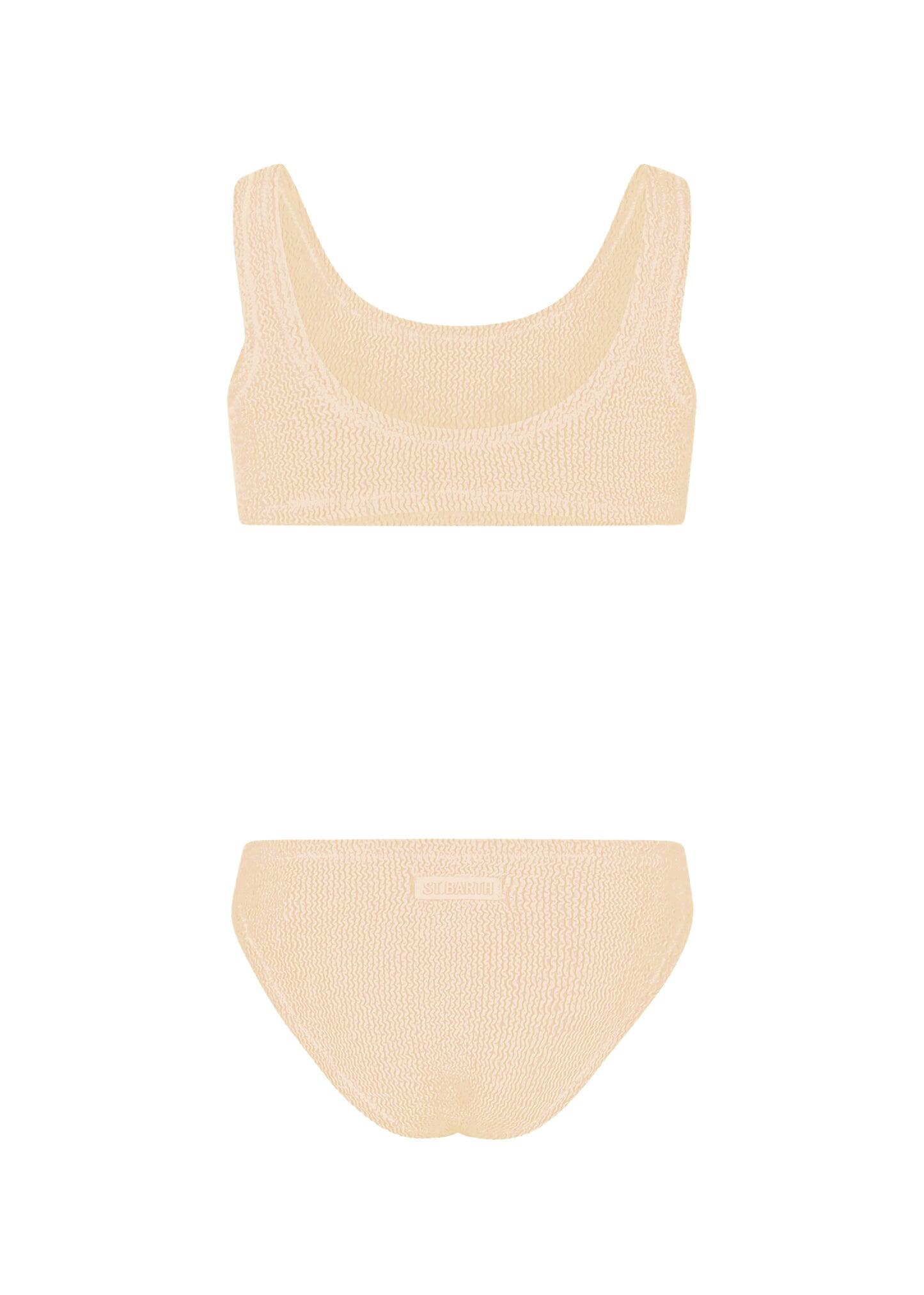 Peach Crinkle Classic Bralette Bikini Baker - Bikini