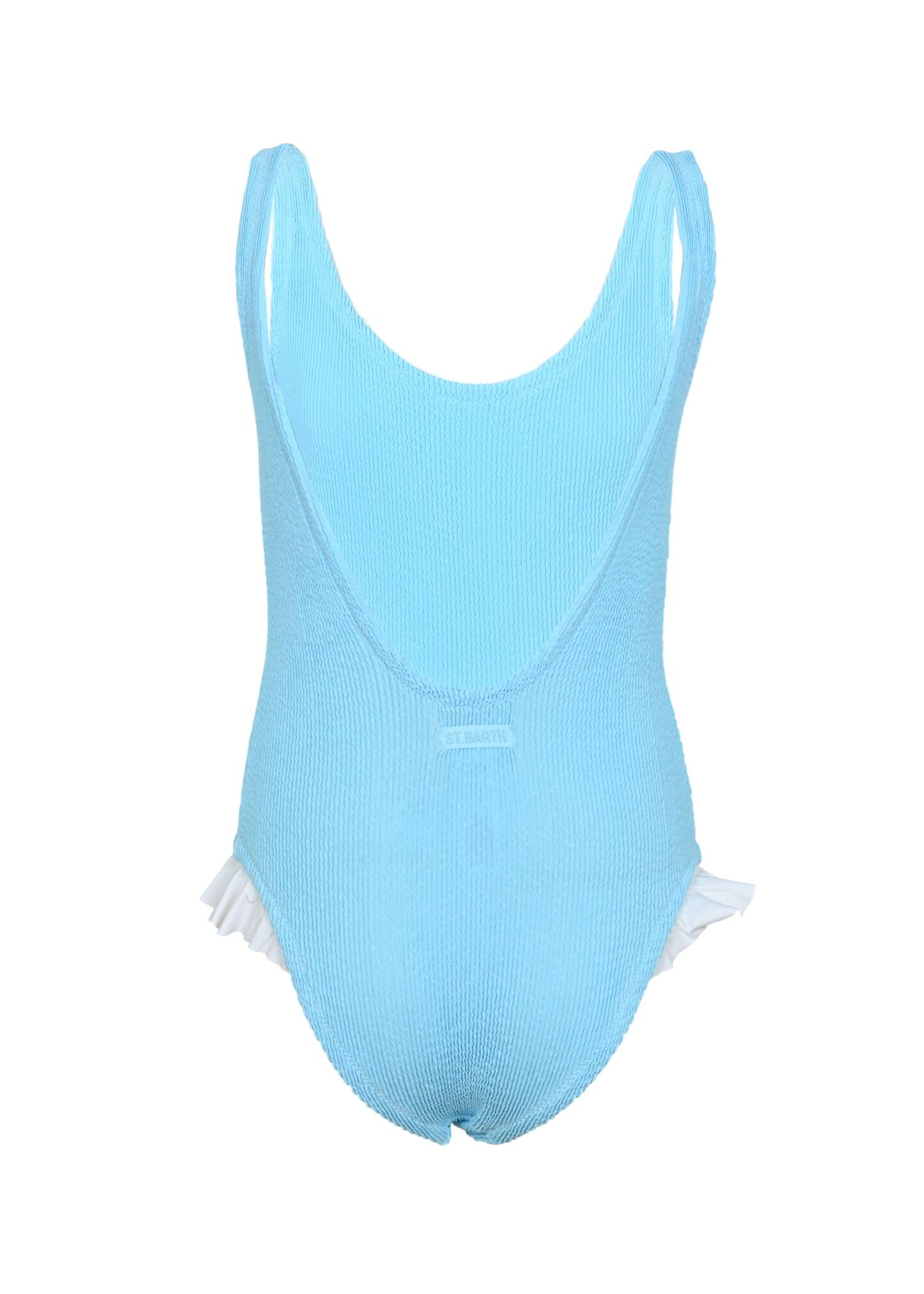 Tiana Light Blue Crinkle One-Piece Swimsuit - One Piece