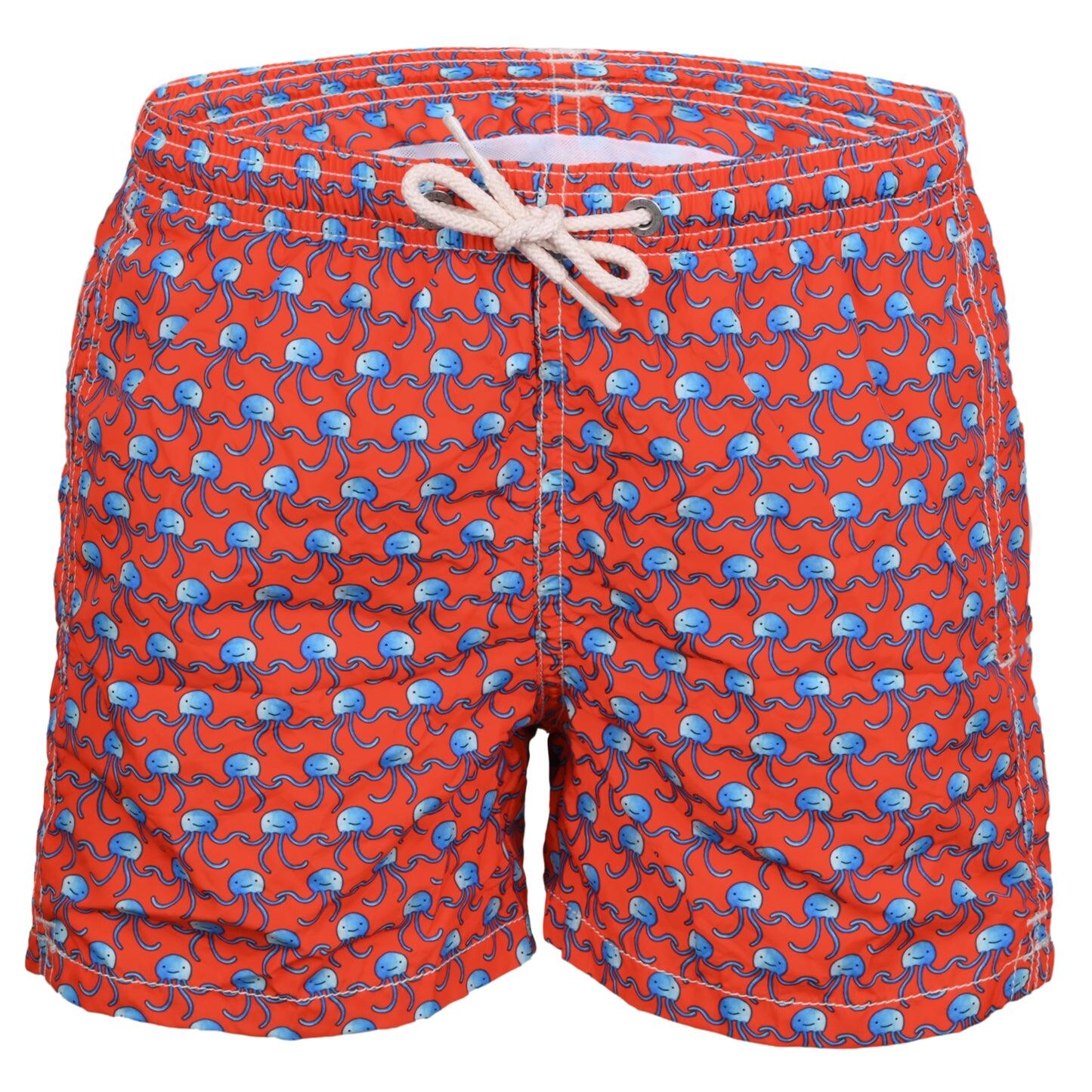 Jean Lighting Dansa Octopus Red Boys Swimshorts - Swim Shorts