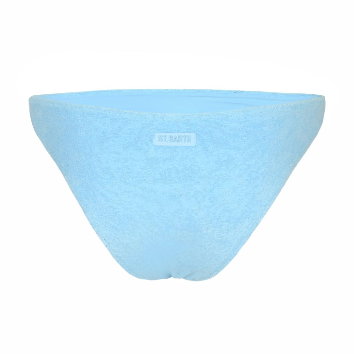 Lido Bikini Bottom with Closed Sides Terry Blue - Bikini Bottom