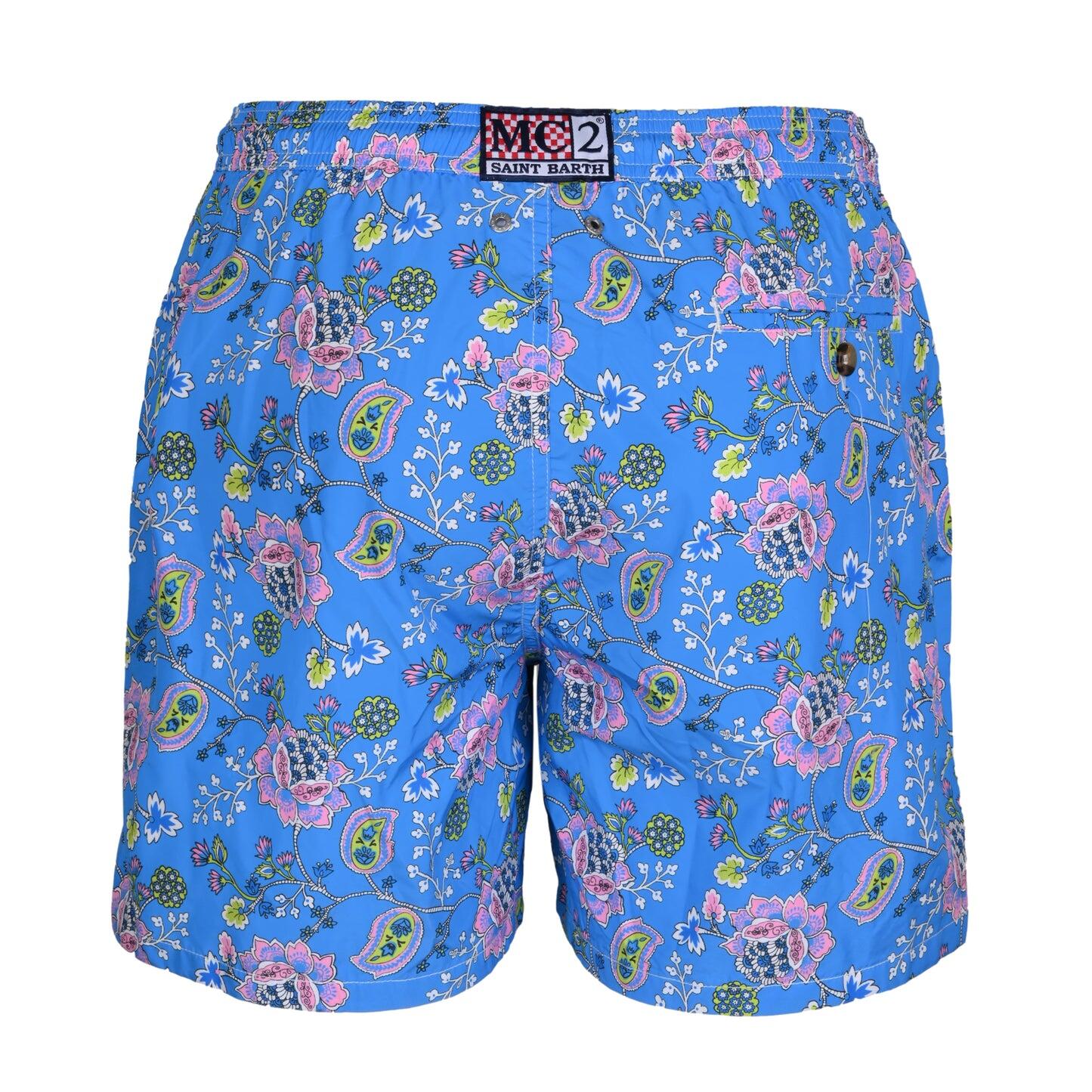 Lighting Indian Nature Blue Men’s Swimshorts - Men’s Swim Shorts