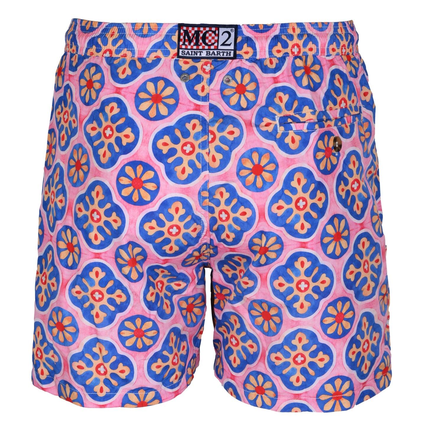 Lighting Maj Church Pink/Blue - Men’s Swim Shorts