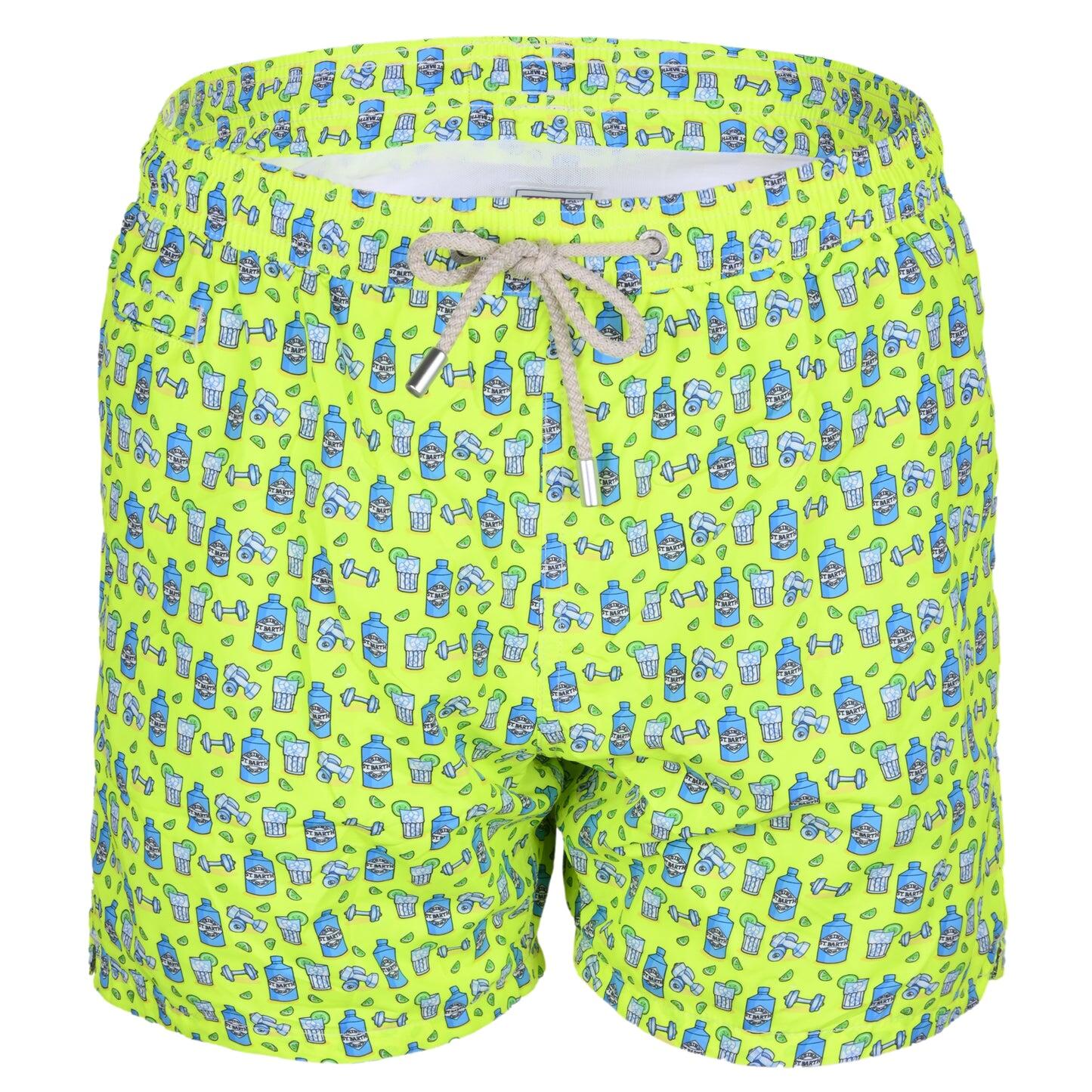 Lighting Micro Gin Gym Neon Yellow Mens Swimshorts - Men’s Swim Shorts
