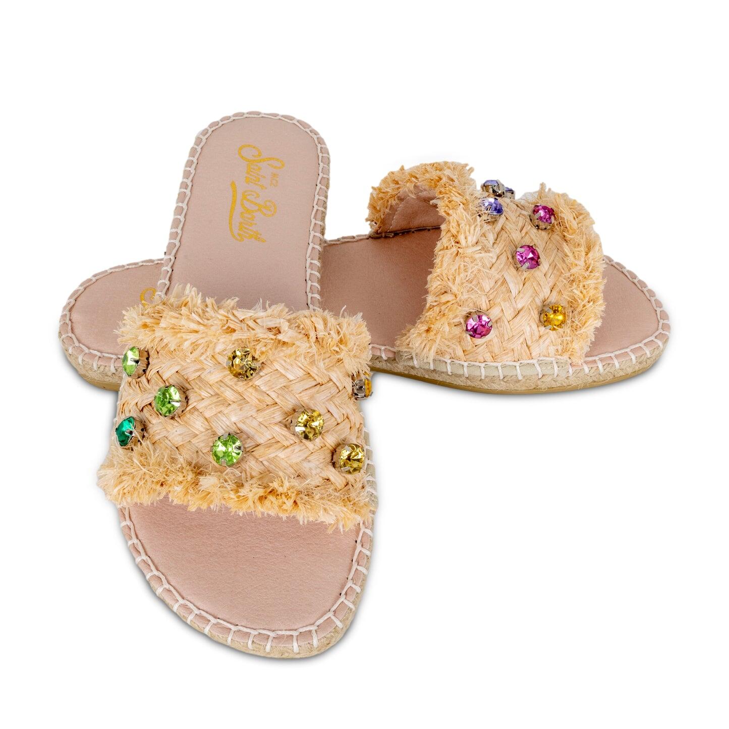 Luz Straw Strass Beige/Multic - Shoes