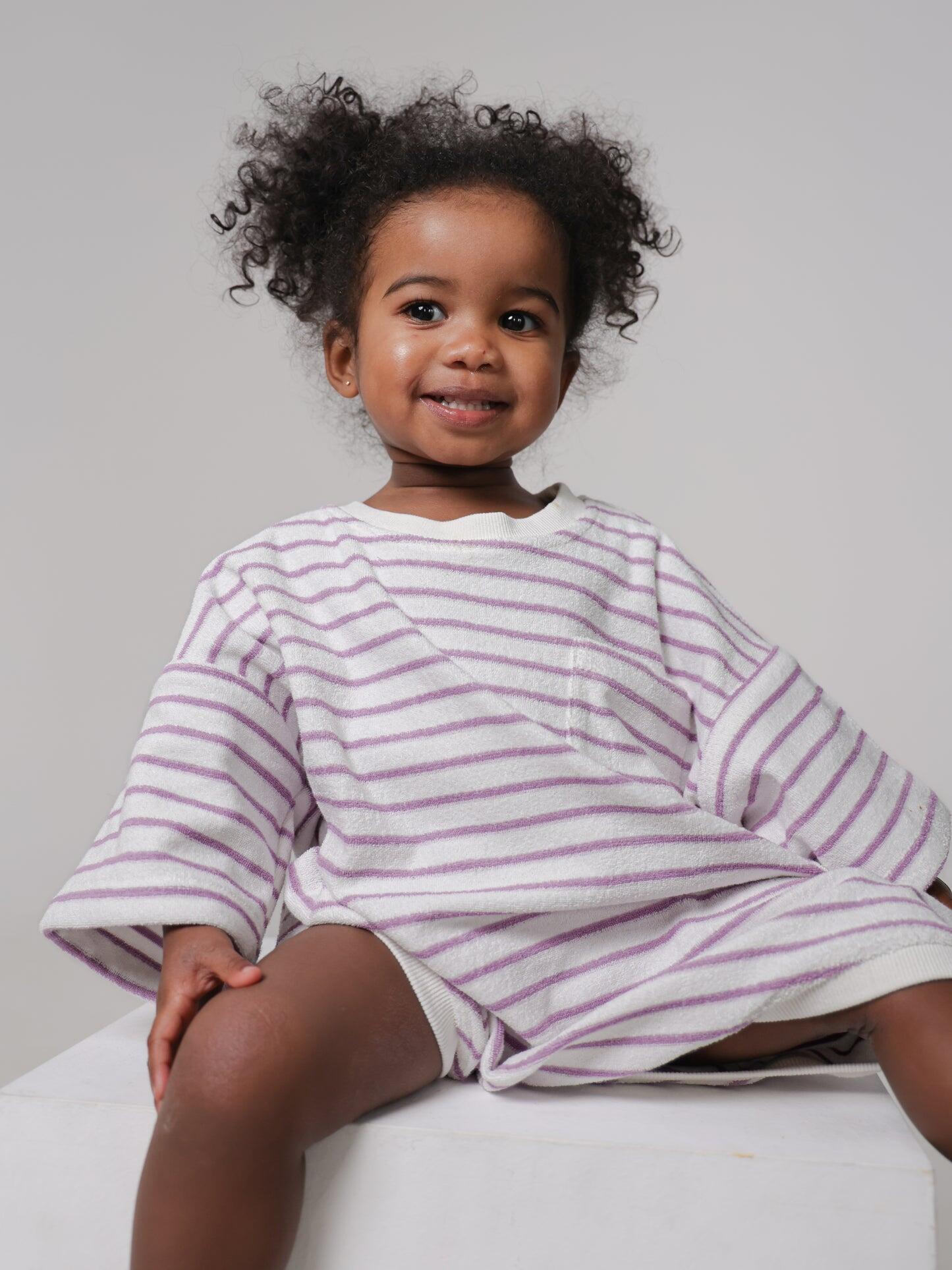 Lilac Oversize Terry Romper
