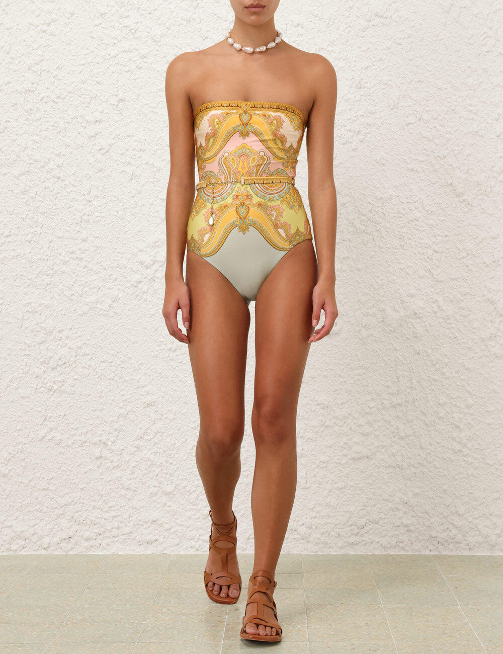 Maxine Chain Trim Bandeau One Piece - One Piece