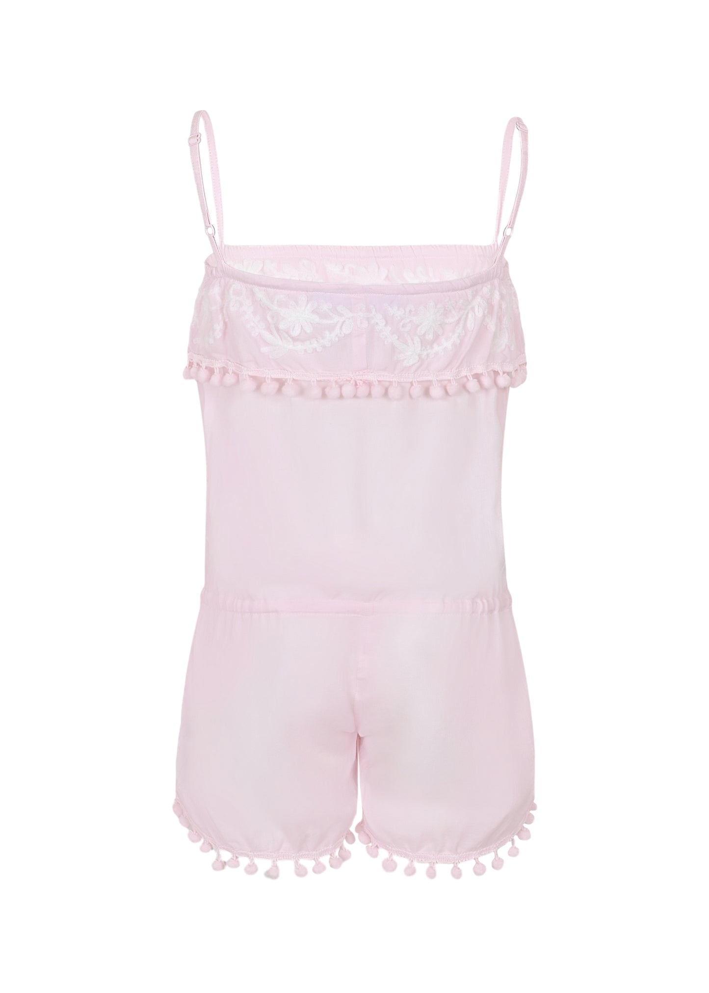 Girls Eisha Blush/White Playsuit - Playsuit