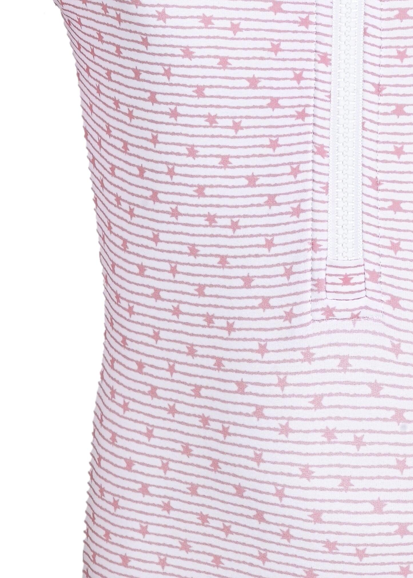 Girls Ella Pink Stars Swimsuit - One Piece
