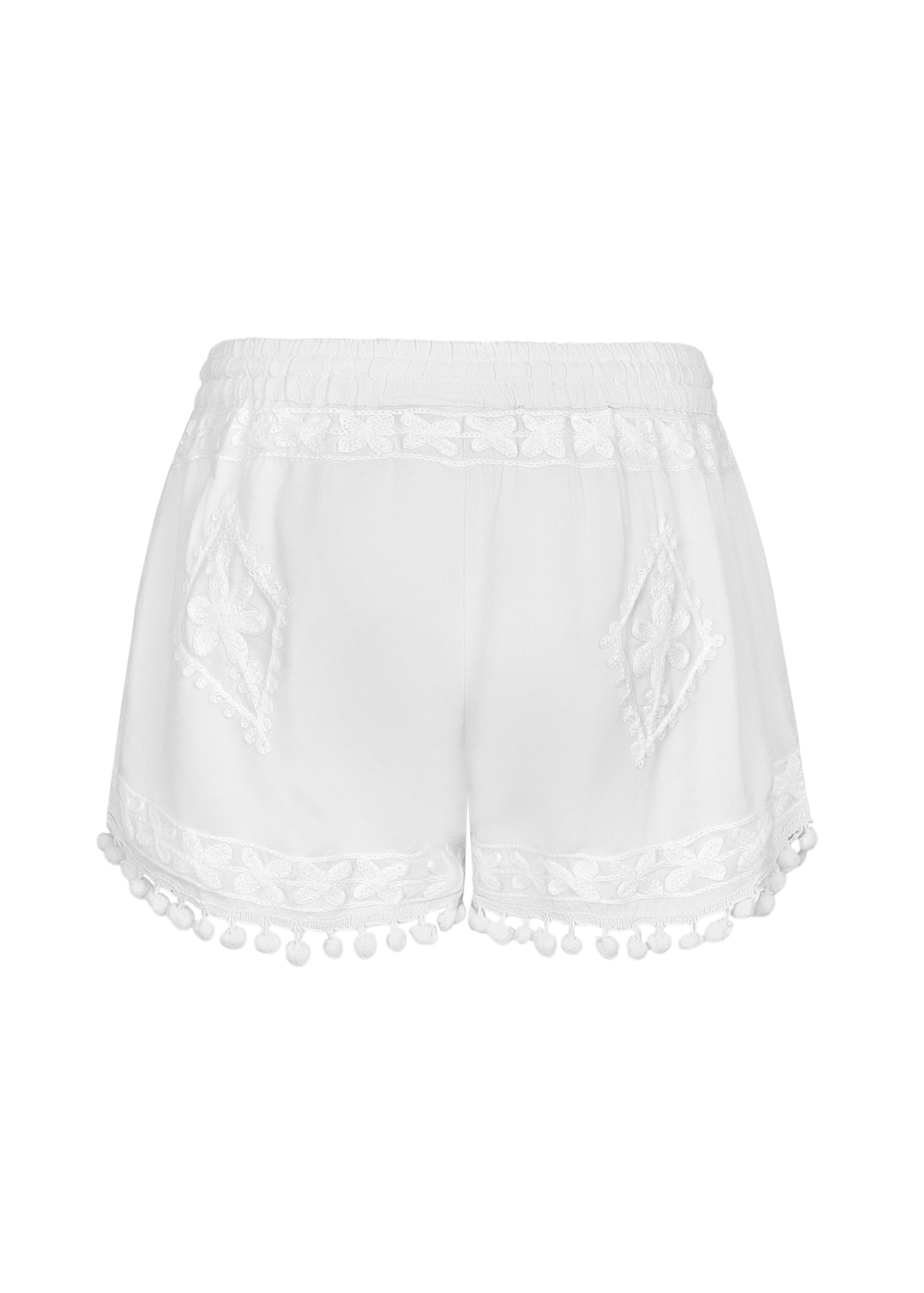 Girls Sienna White Shorts - Shorts