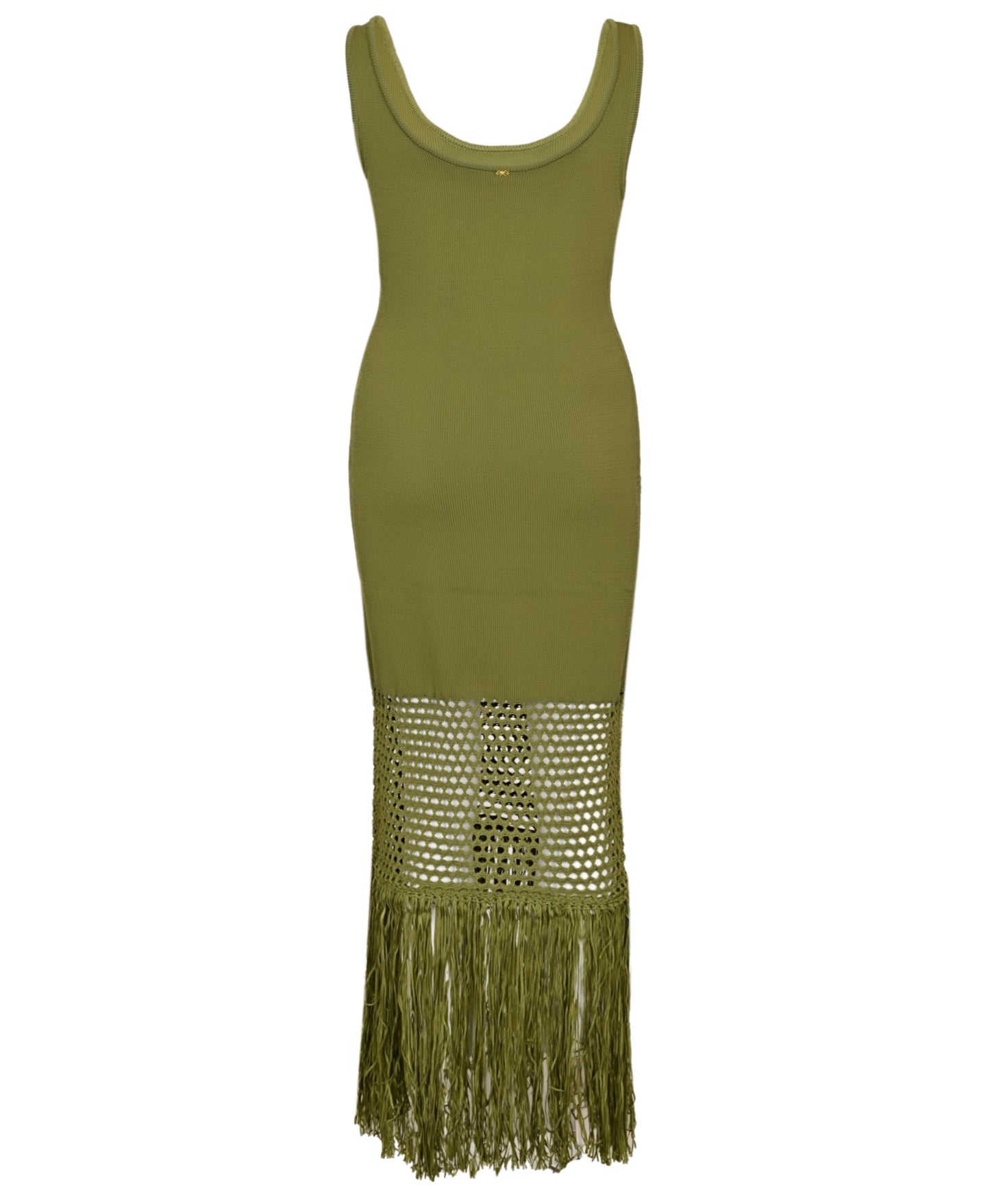 Claudia Fringe Dress Olive - Dress
