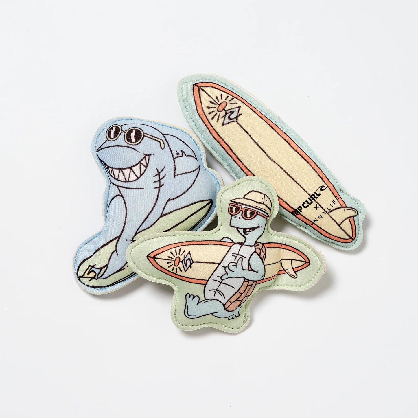 Dive Buddies Shred Turtle Aqua Set of 3