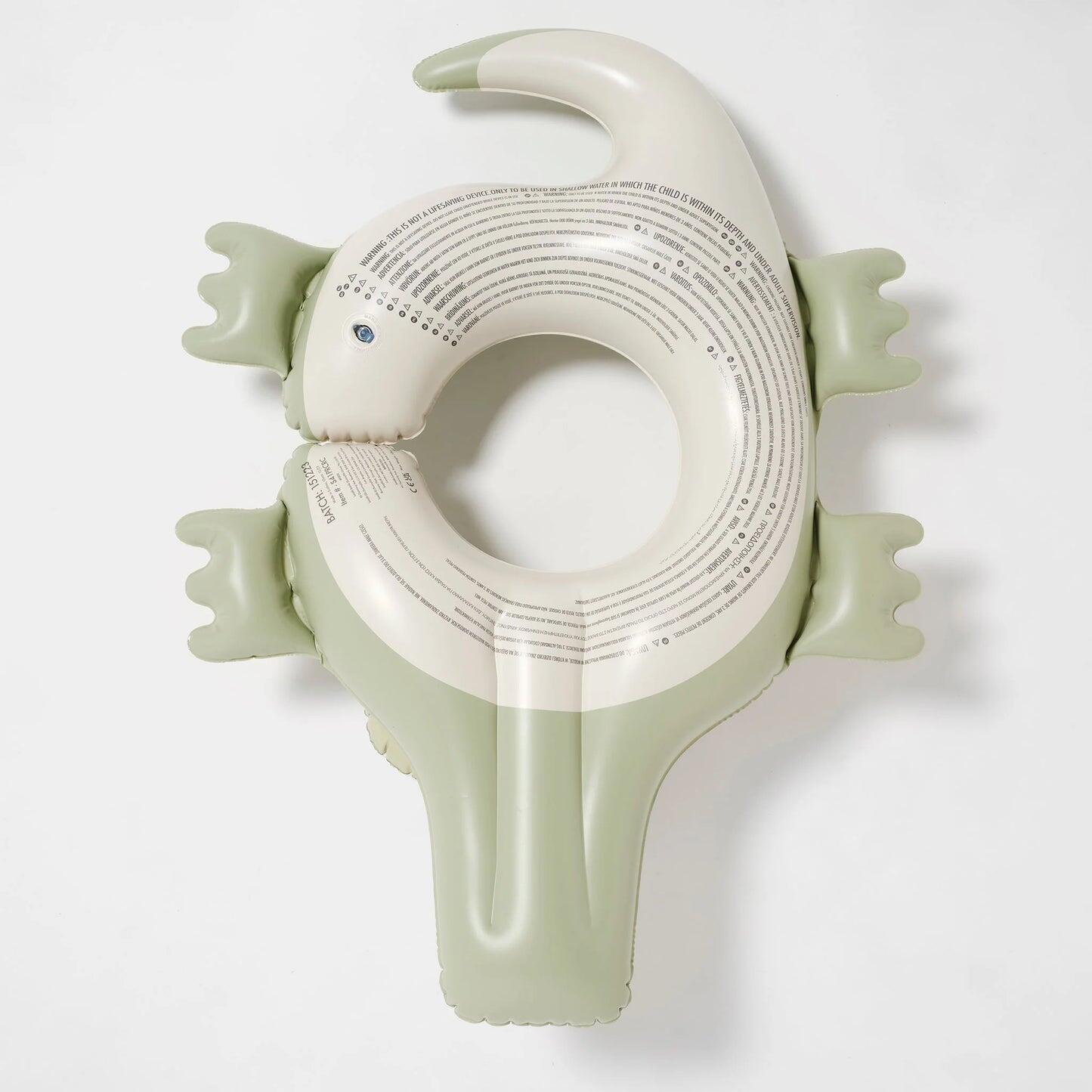 Kids Pool Ring Cookie The Croc  Khaki