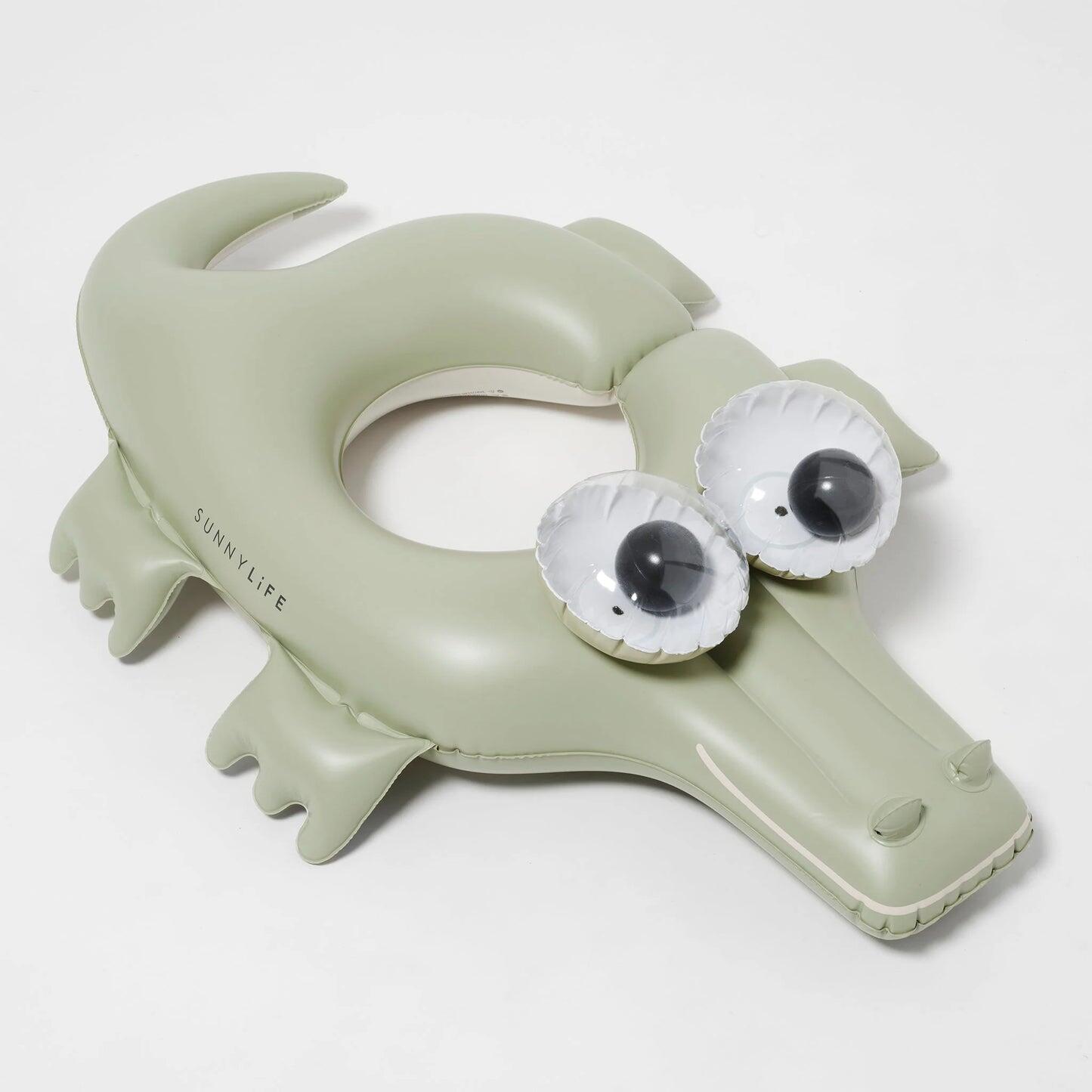 Kids Pool Ring Cookie The Croc  Khaki