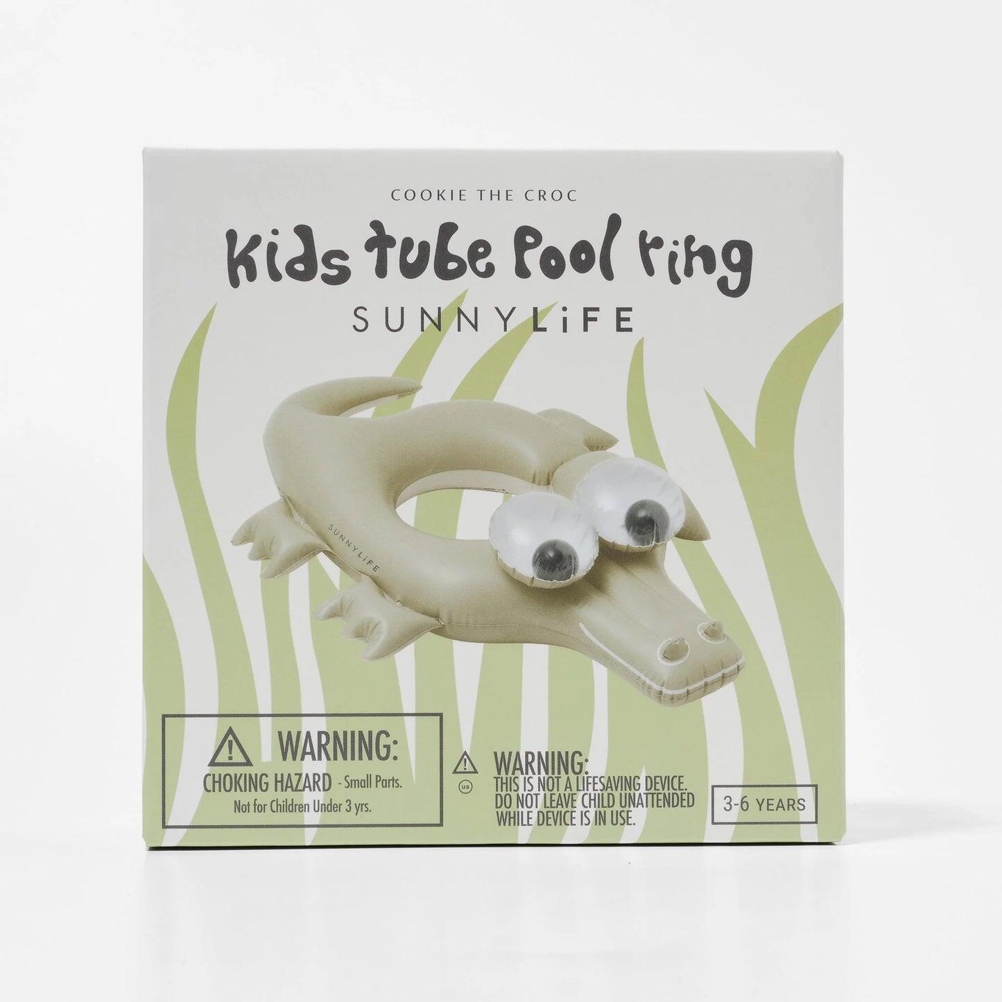 Kids Pool Ring Cookie The Croc  Khaki
