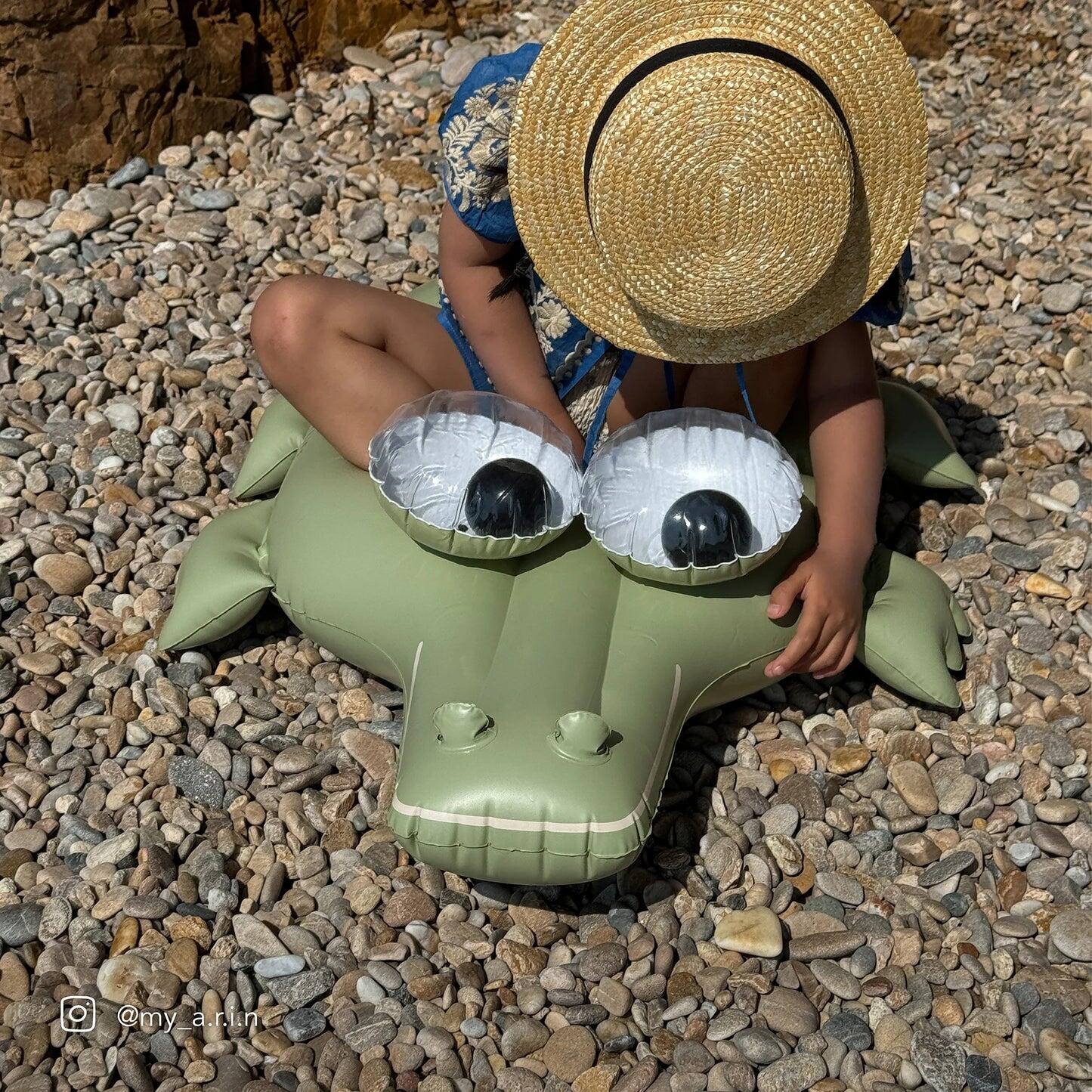Kids Pool Ring Cookie The Croc  Khaki
