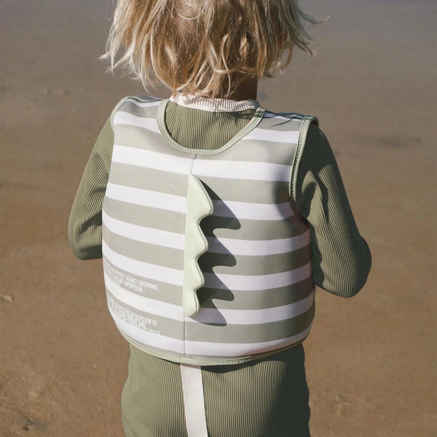 Kids Swim Vest Into The Wild Khaki