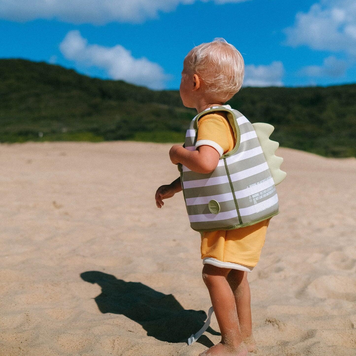 Kids Swim Vest Into The Wild Khaki