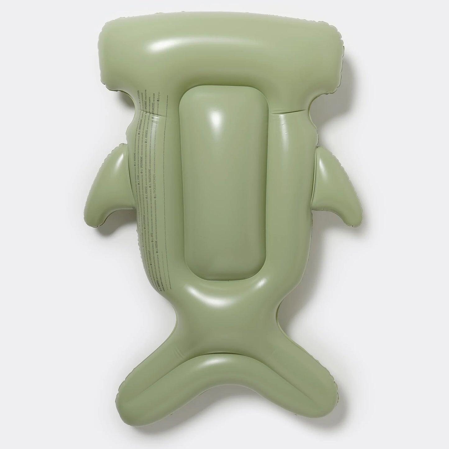 Kids Lie-On Float Salty the Shark Khaki - Pool Inflatable