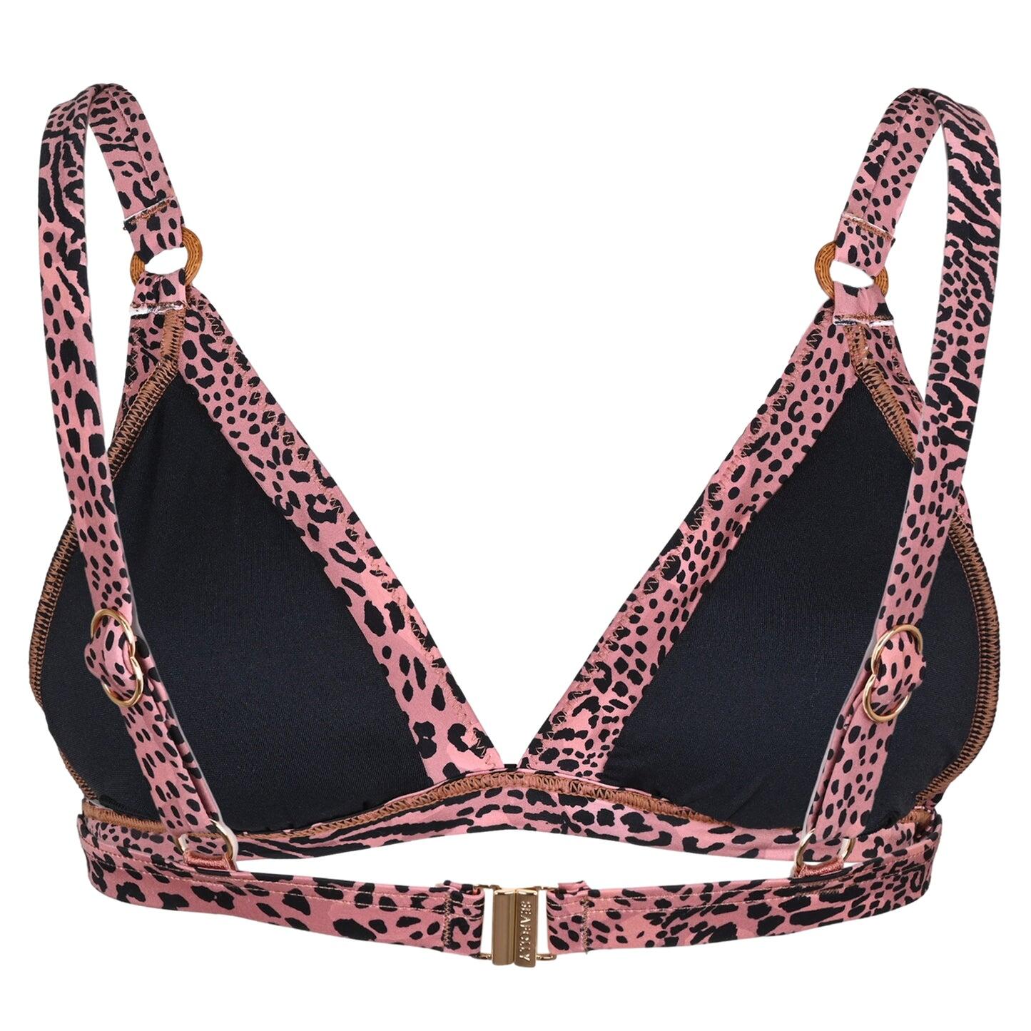 Triangle Top Bikini with Contrast Banding - Bikini Top
