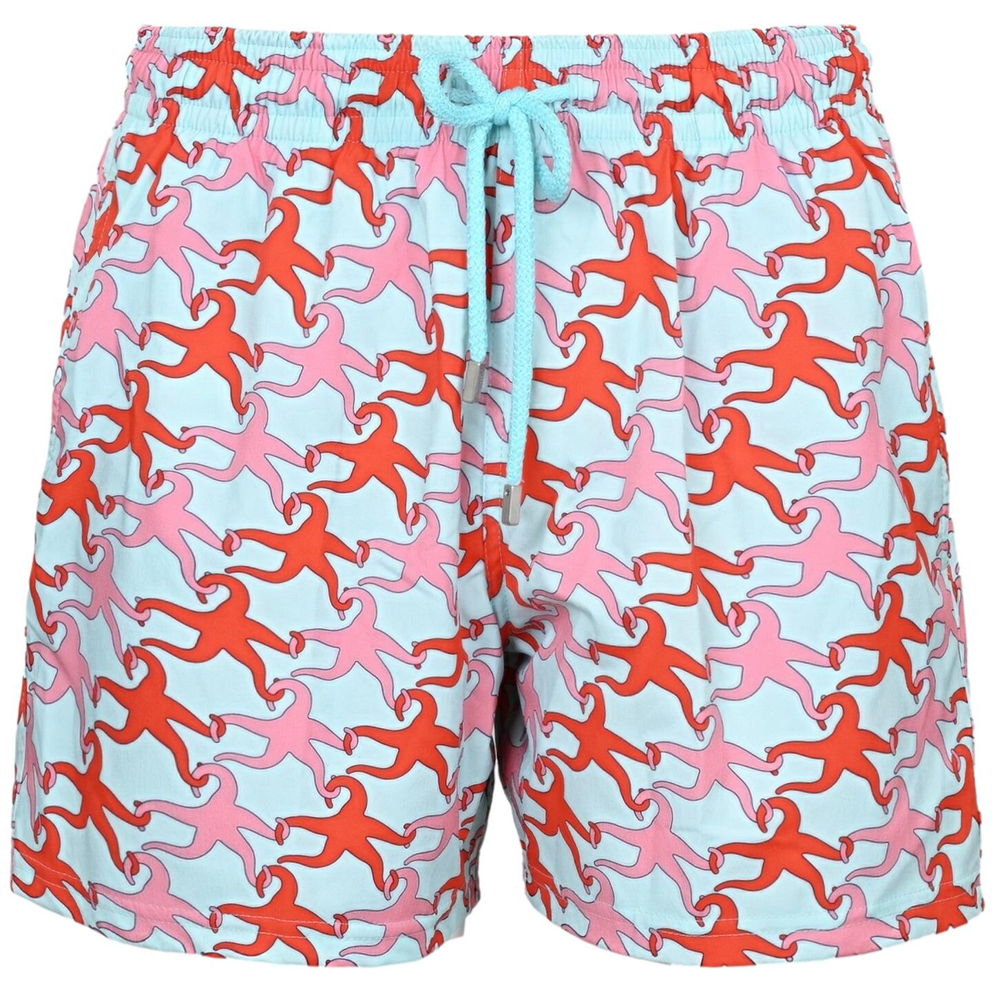 Men Stretch Swim Shorts Valentine Stars - Men’s Swim Shorts