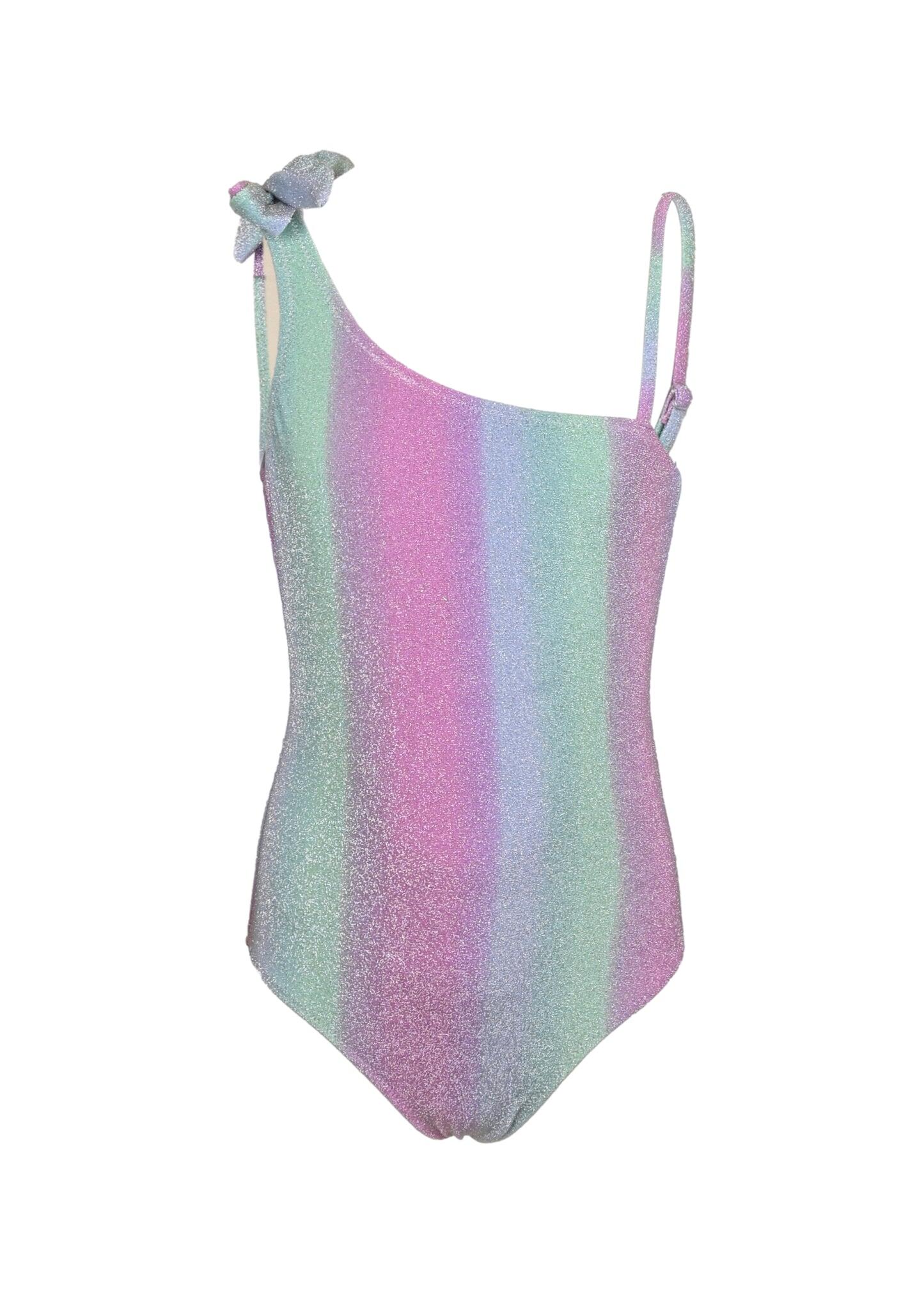 Ocean Ombre Girls Shimmer One Shoulder One Piece Swimsuit